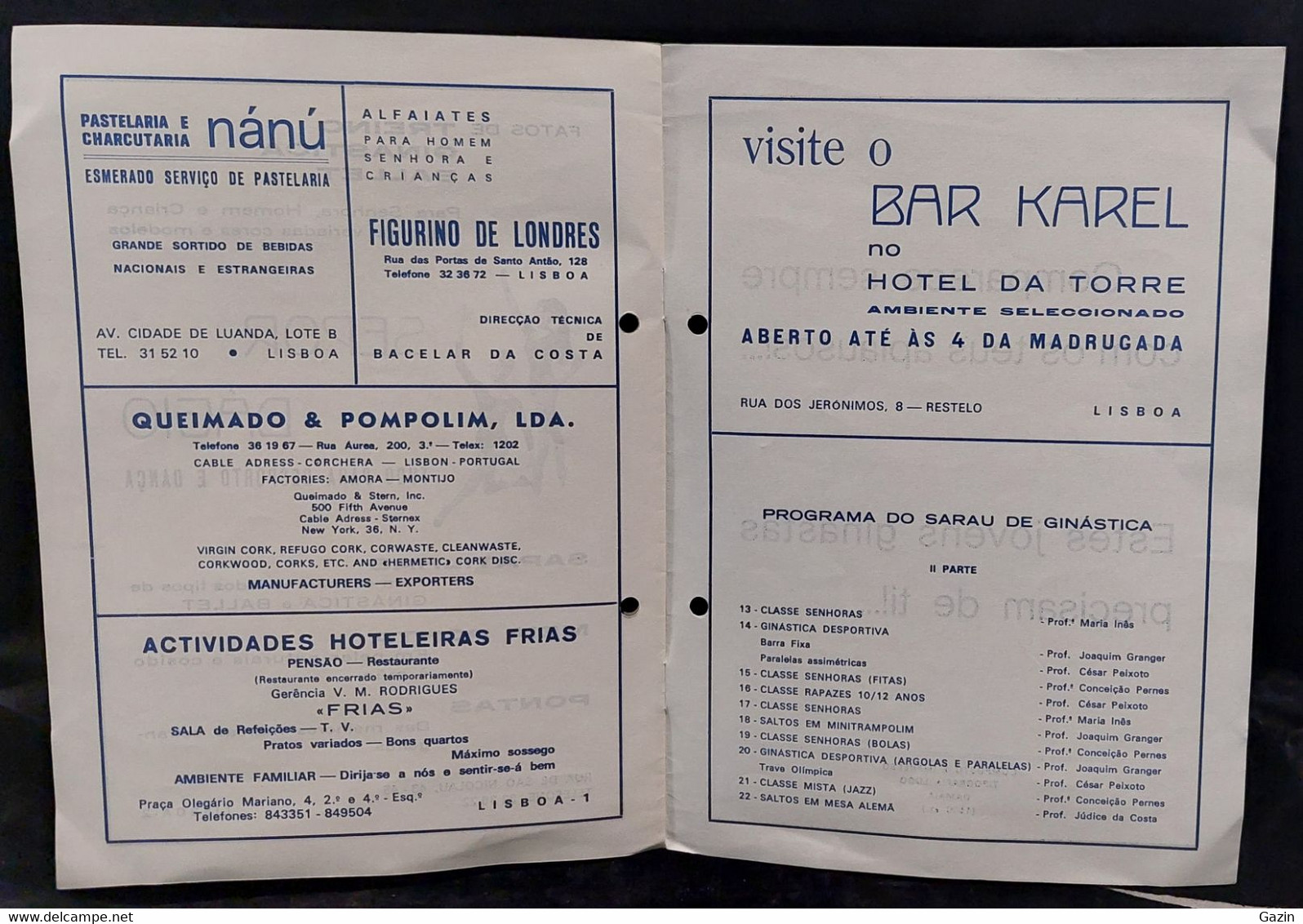 C1/5 - Publi * Programa * Sarau De Ginástica * Sport Lisboa E Benfica * 1978* Portugal - Autres & Non Classés