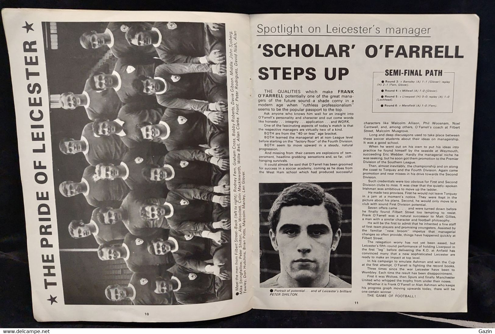 C1/5 - Official Match day programme* F.A. Cup Semi - Final * W.B. Albion versus Leicester * 1969