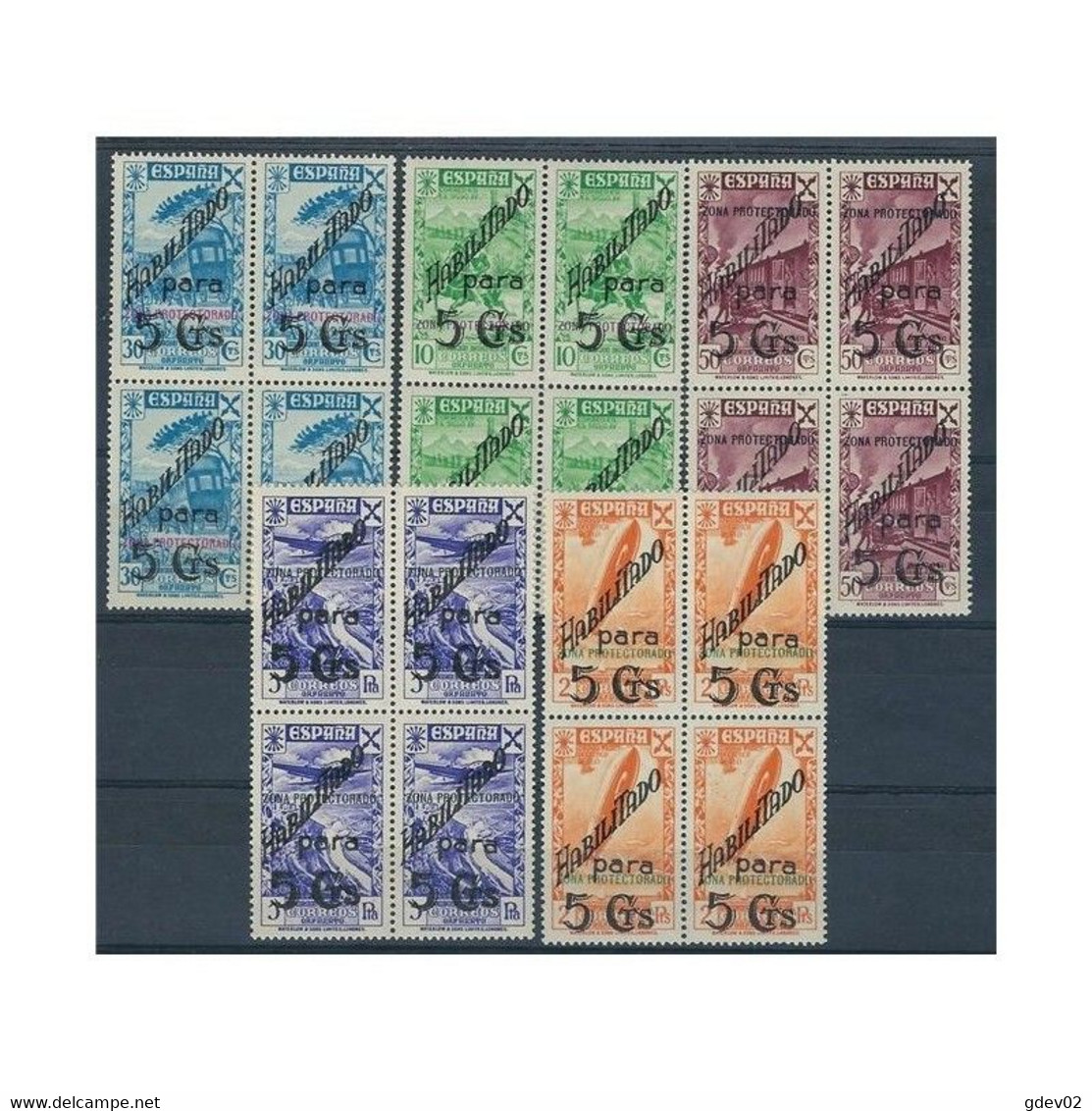 MABE17BL4SCSF-L4202PC-TCORRPOST.Maroc Espagnol. Morocco .MARRUECO ESPAÑOL.HISTORIA C..BENEFICENCIA. 1941.(Ed 17/21**) - Poste