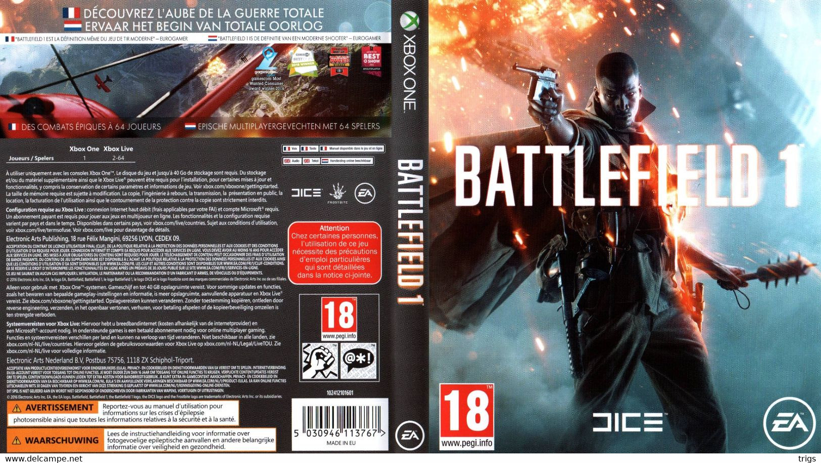 X Box One - Battlefield 1 - Xbox One