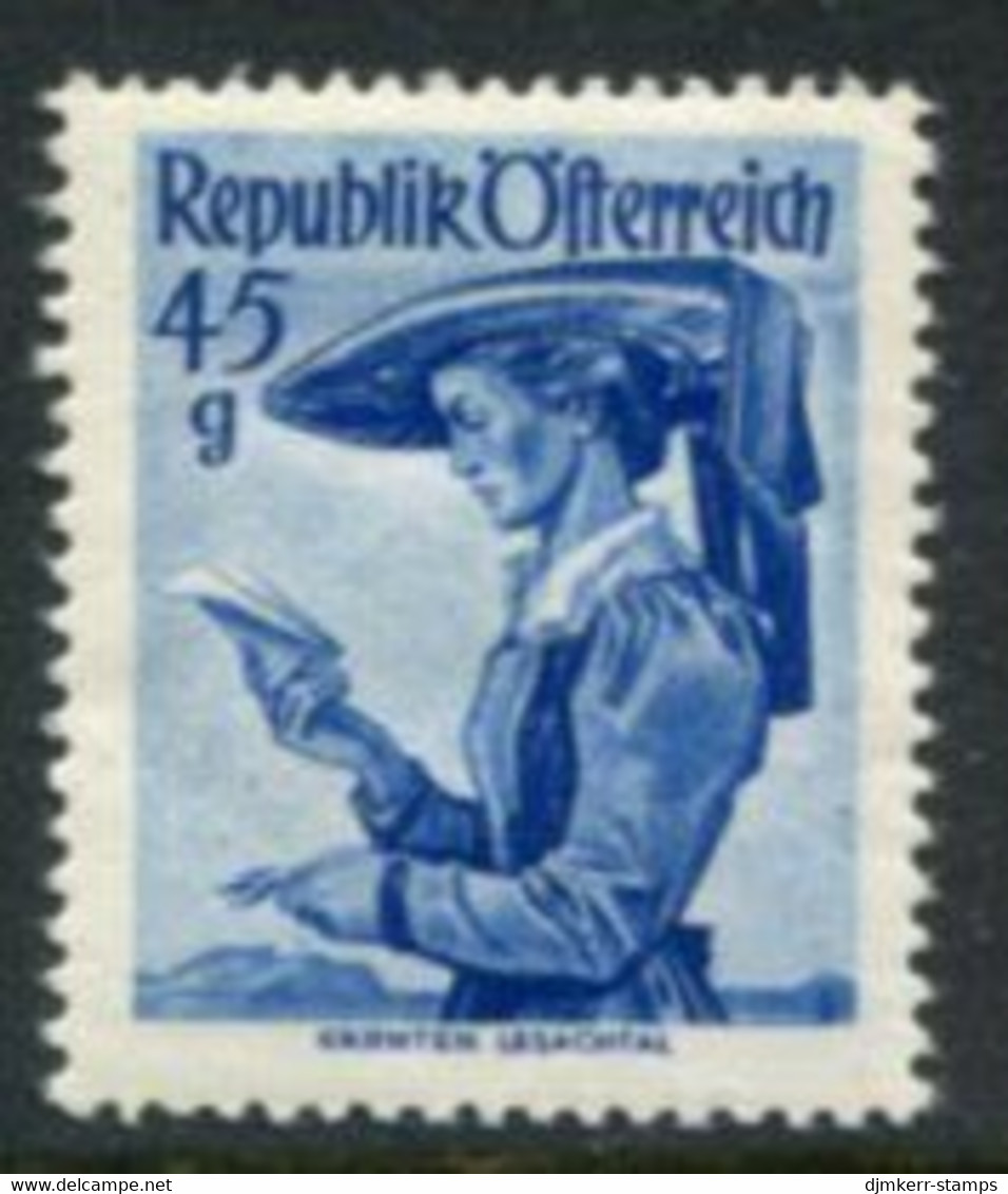 AUSTRIA 1948 Costumes Definitive 45 G . MNH / **.  Michel 903 - Unused Stamps