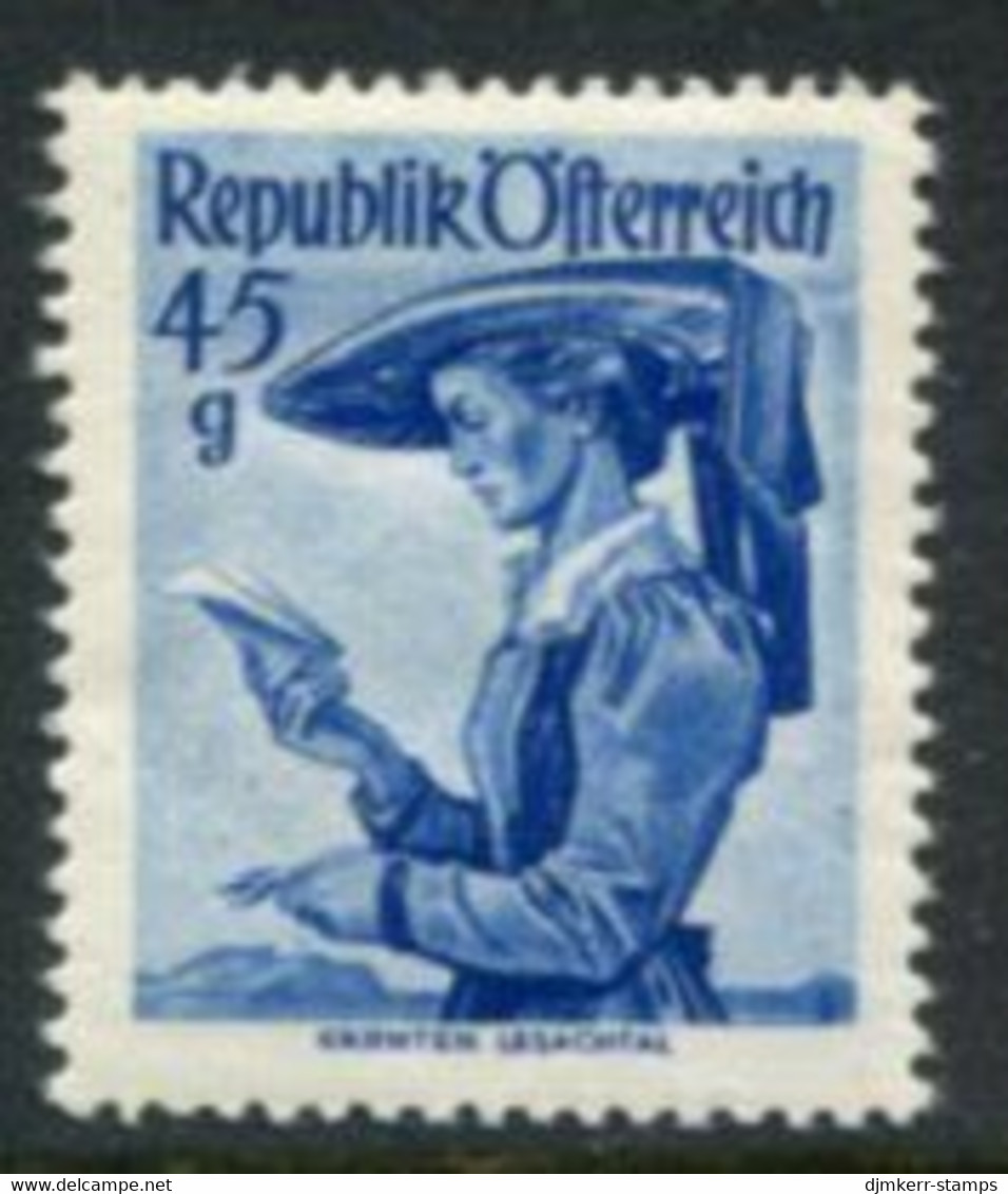 AUSTRIA 1948 Costumes Definitive 45 G . MNH / **.  Michel 903 - Nuovi