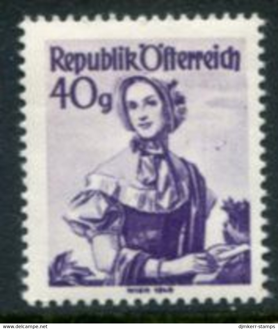 AUSTRIA 1948 Costumes Definitive 40 G .violet MNH / **.  Michel 901 - Nuevos