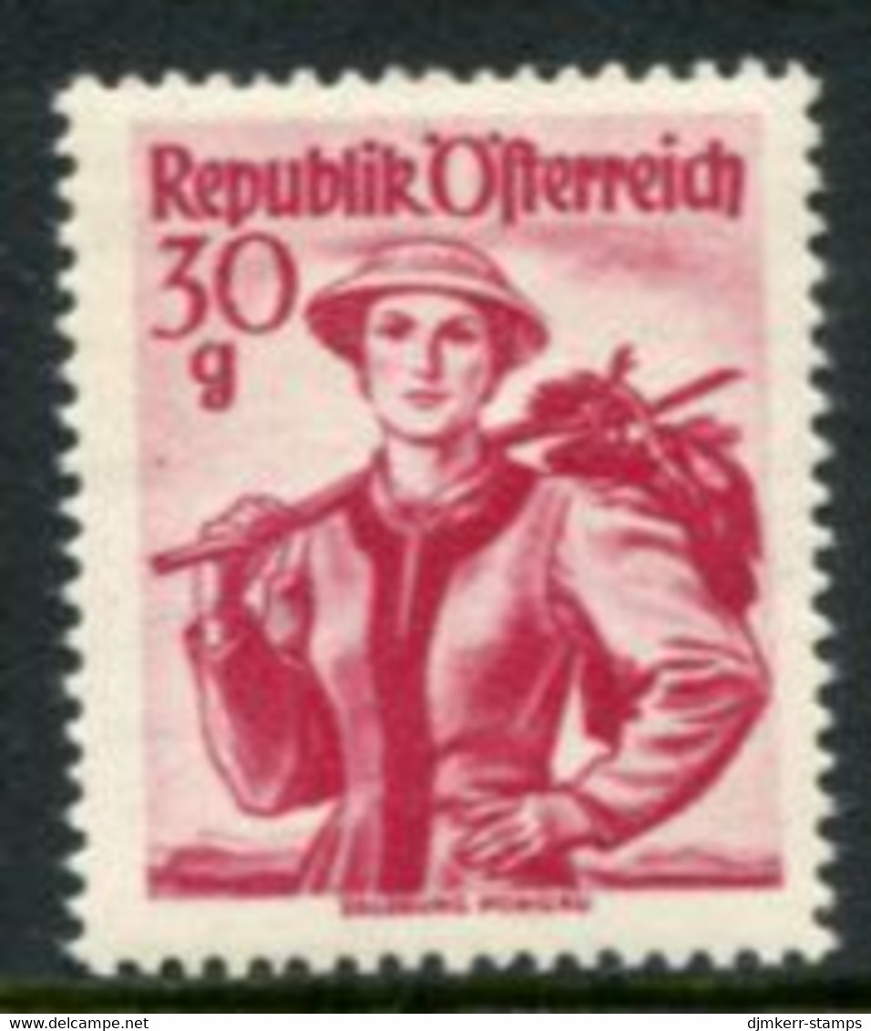 AUSTRIA 1948 Costumes Definitive 30 G .red MNH / **.  Michel 899 - Ungebraucht