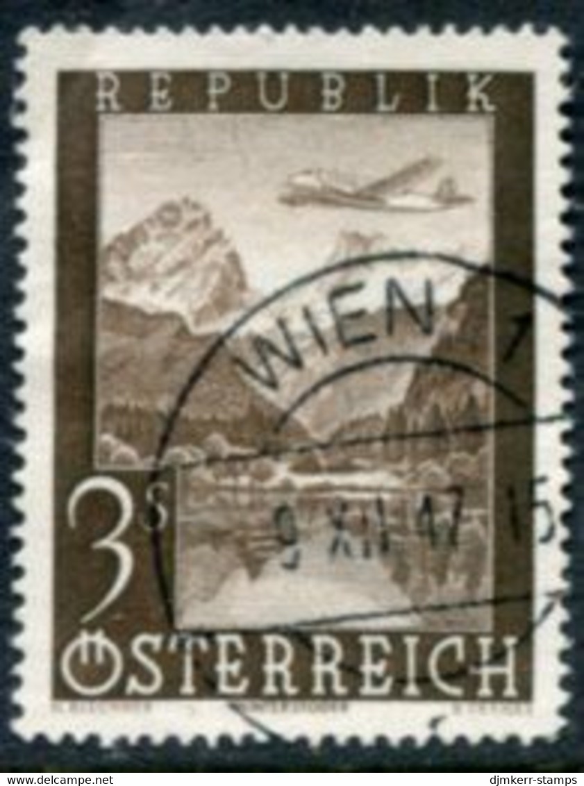 AUSTRIA 1947 Airmail: Views 3 S. Used.  Michel 825 - Used Stamps