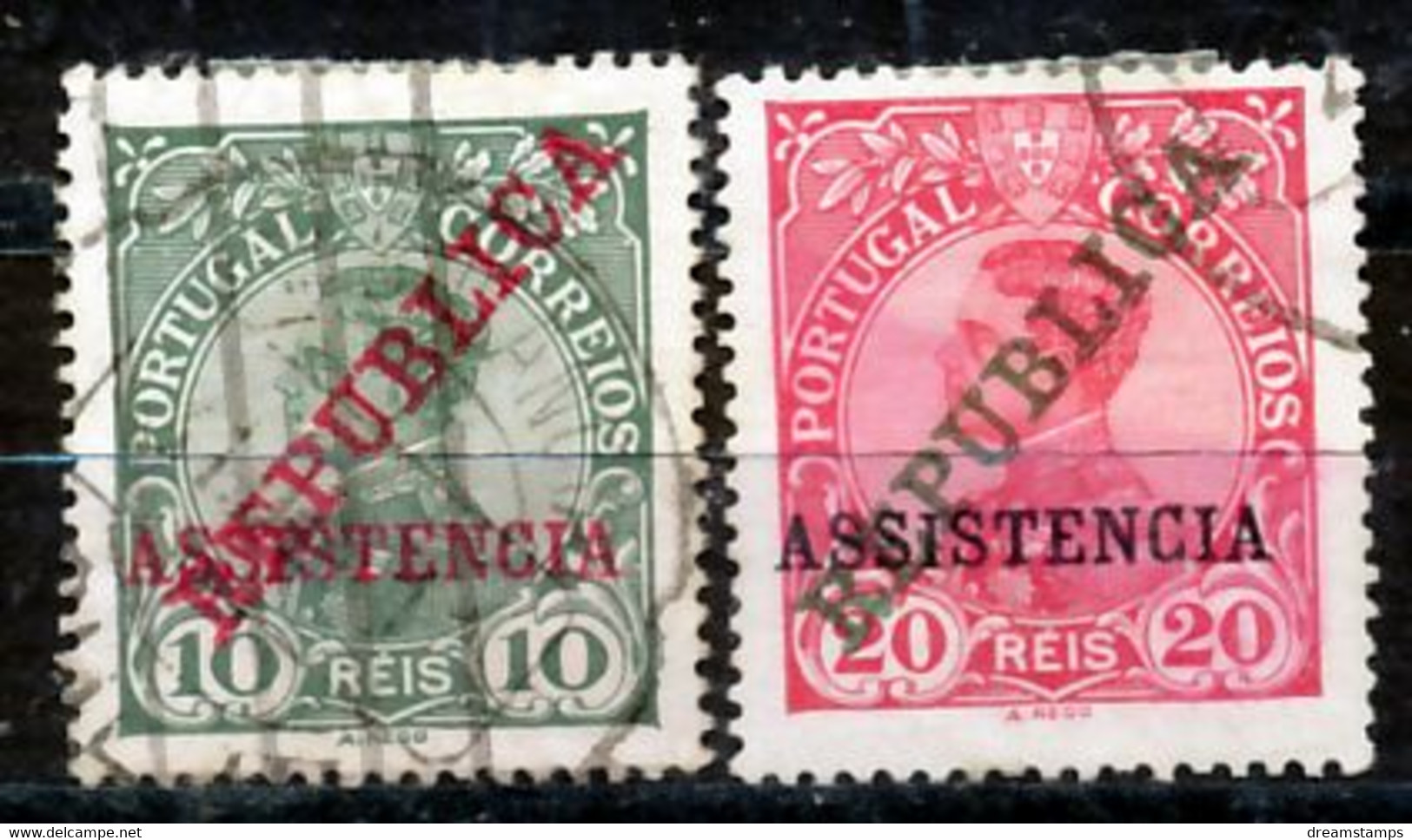 !										■■■■■ds■■ Portugal Postal Tax 1911 AF#1-2  ø King Manuel Complete Set (x1847) - Neufs