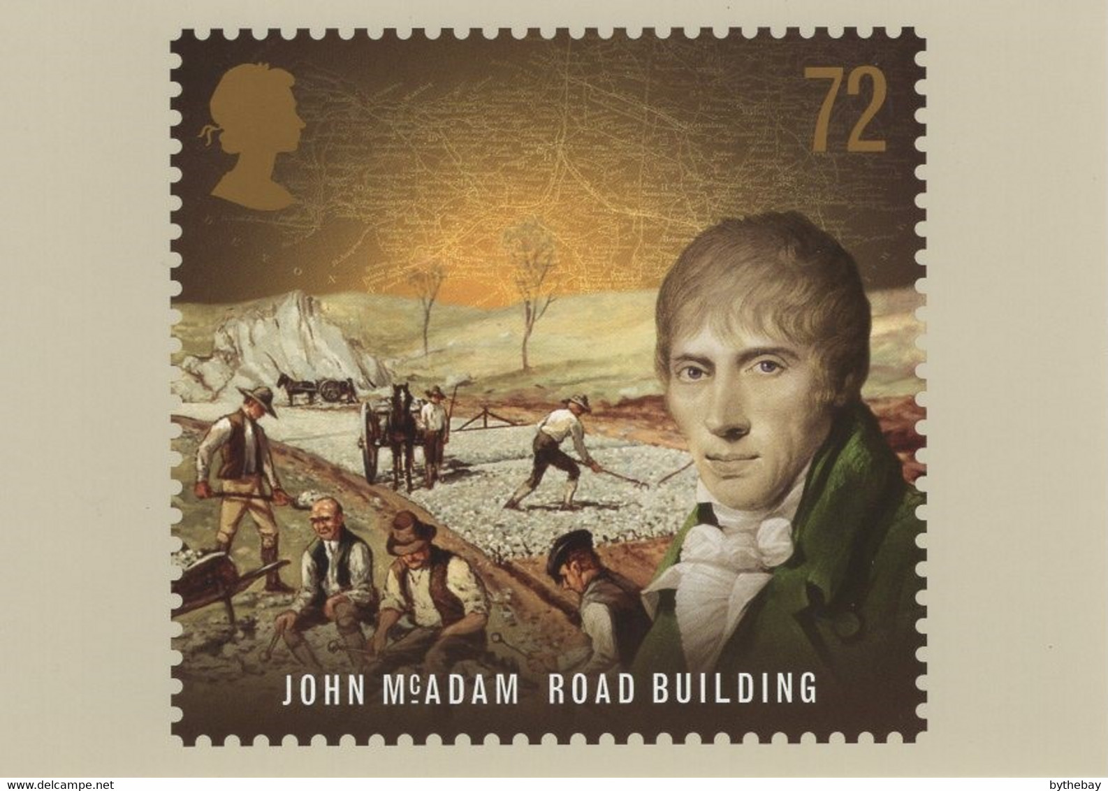 Great Britain 2009 PHQ Card Sc 2652 72p John McAdam Road Building - PHQ Karten