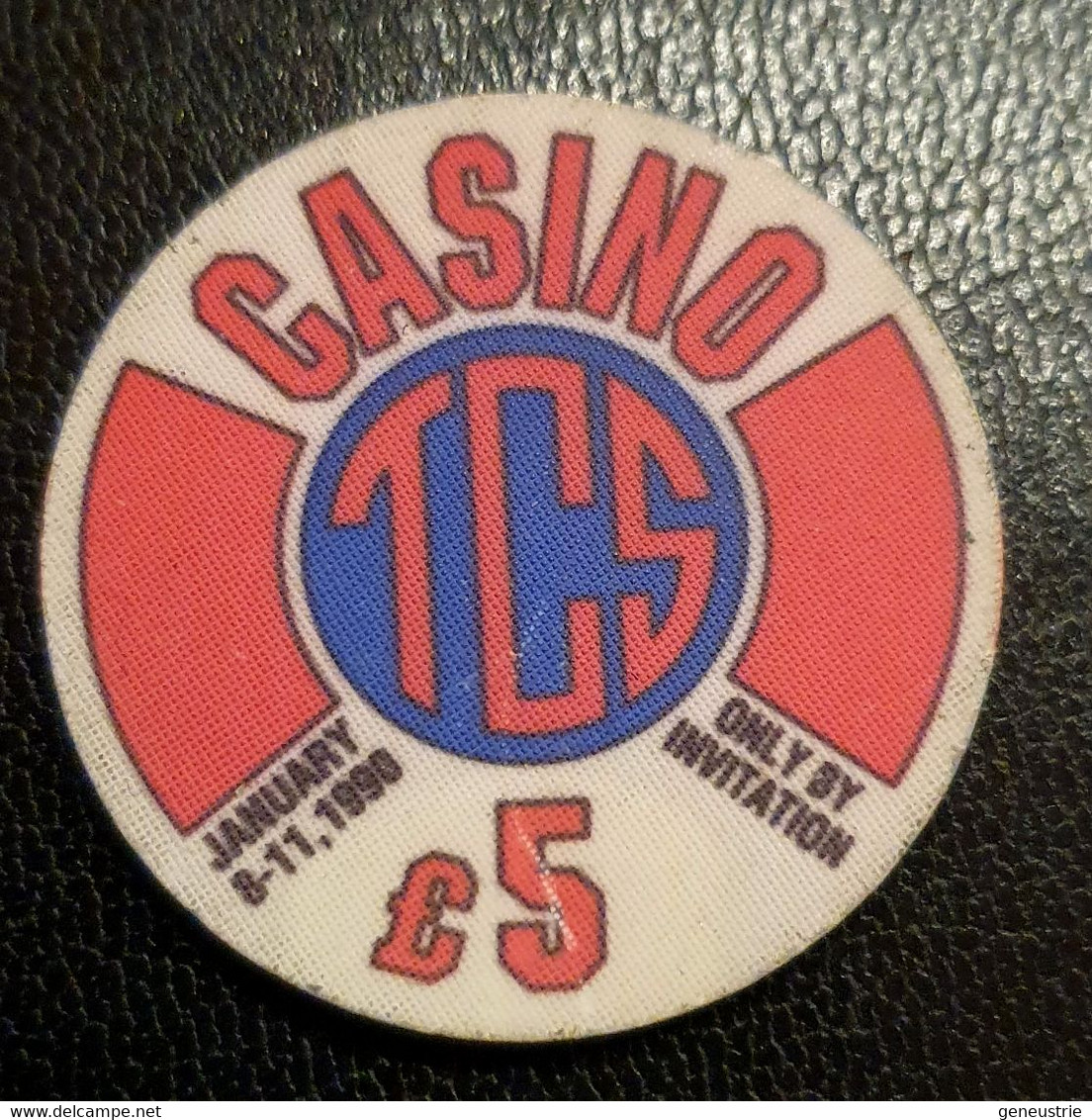 Jeton De Casino - Cercle De Jeux "Casino TCS £5  - 8-11-1990 / $5 Chipco International" - Casino