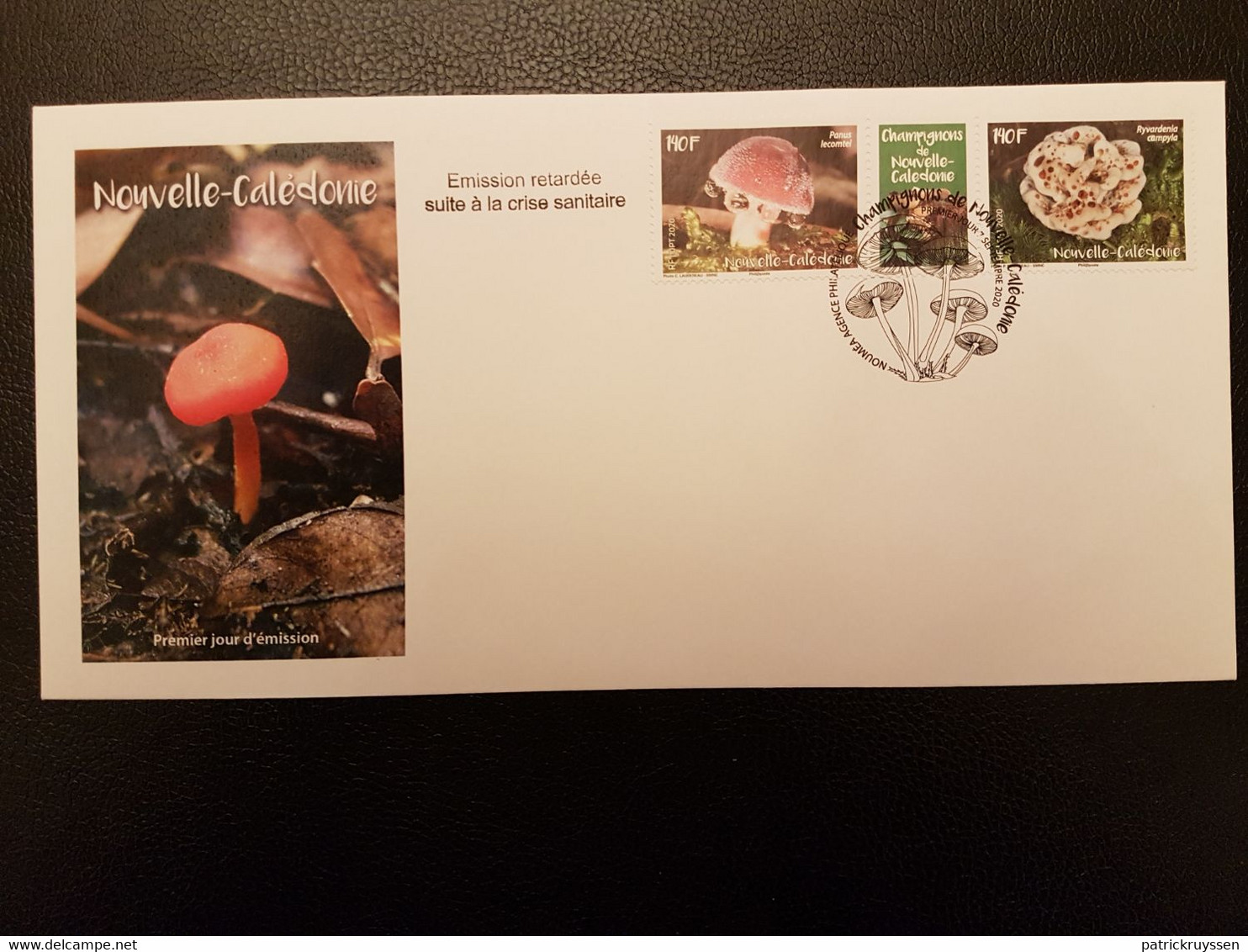 Caledonia 2020 Caledonie Mushroom Champignon Pilz Fungi 2v +label FDC PJ - Unused Stamps