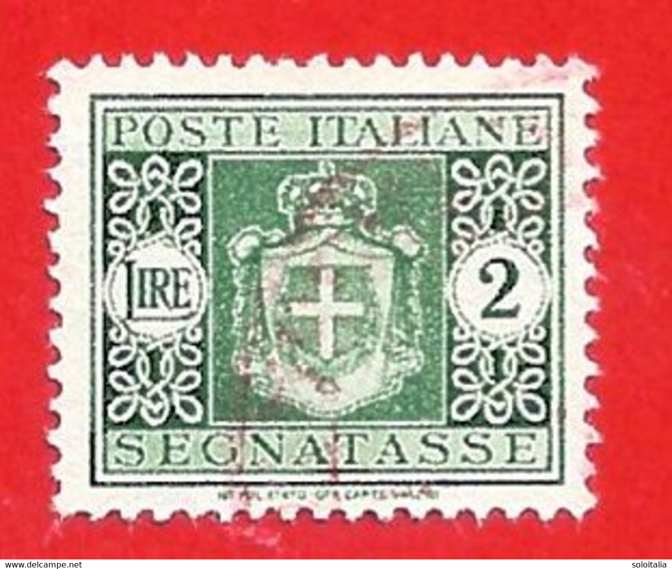 1945 (93) Segnatasse Stemma Senza Fasci Filigrana Ruota Lire 2 (usato) - Leggi Il Messaggio Del Venditore - Postage Due