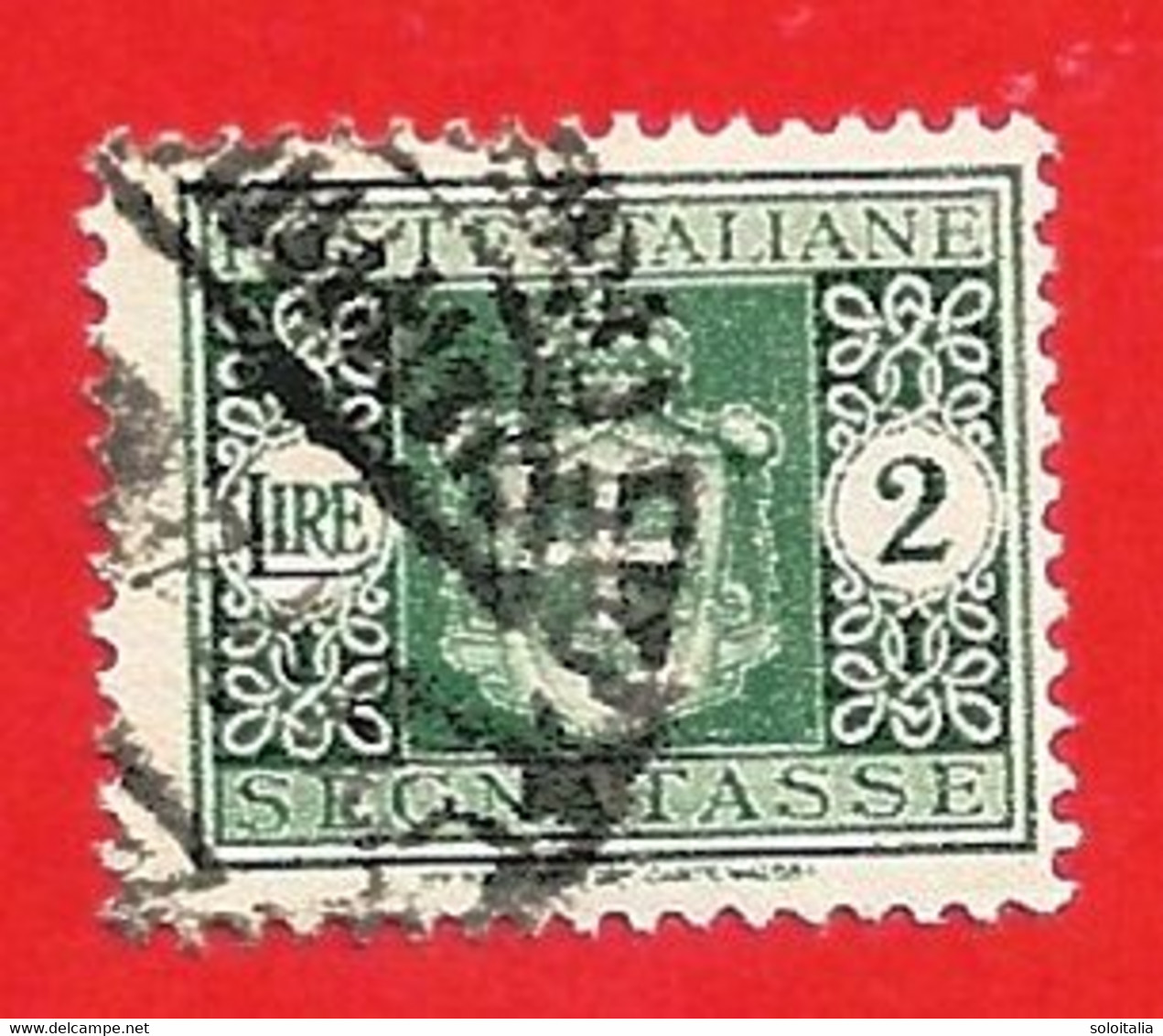 1945 (93) Segnatasse Stemma Senza Fasci Filigrana Ruota Lire 2 (usato) - Leggi Il Messaggio Del Venditore - Postage Due