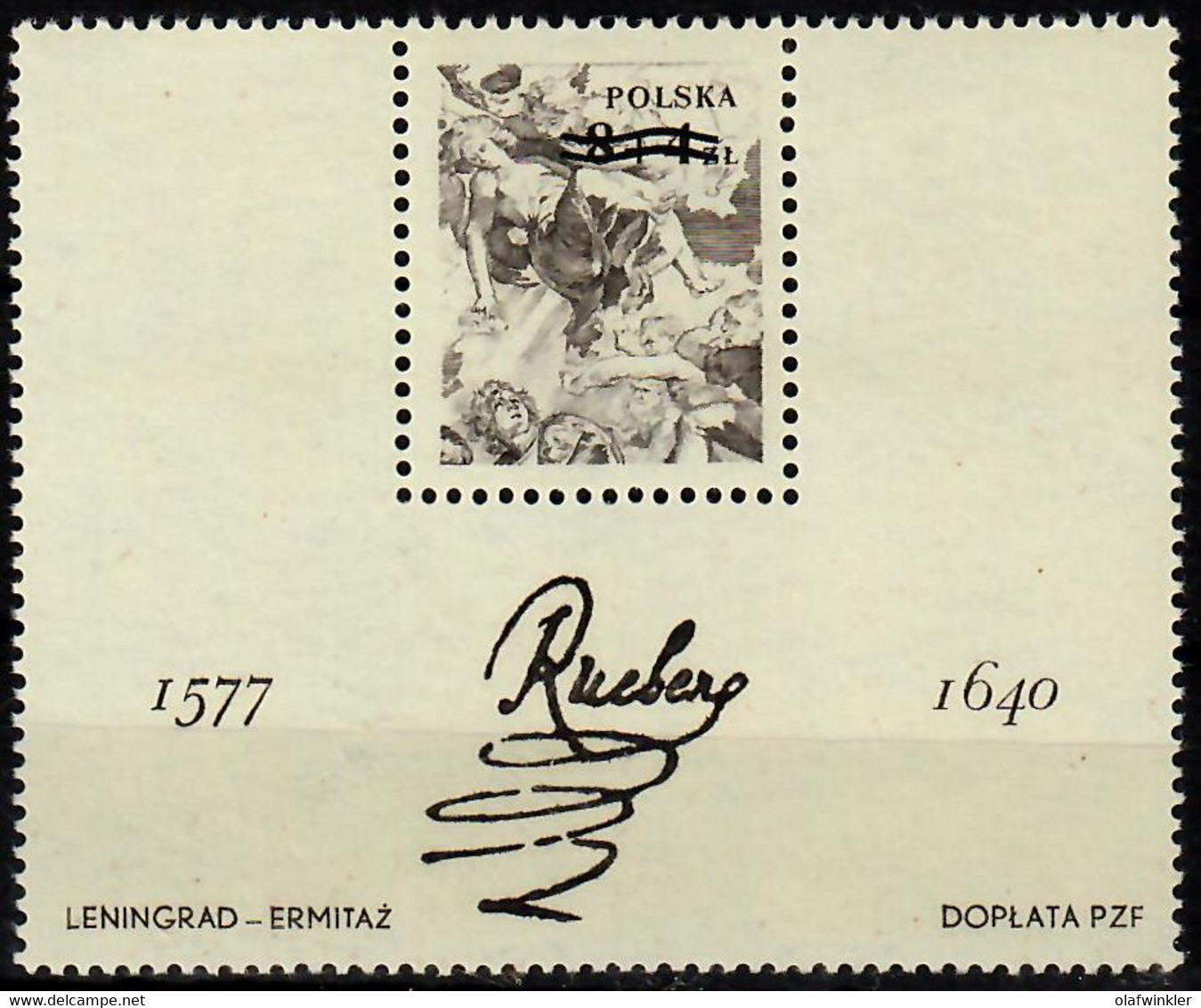 1977 Peter Paul Rubens Fi Blok 100 ND Postfrisch / Neuf Sans Charniere / MNH [zro] - Probe- Und Nachdrucke