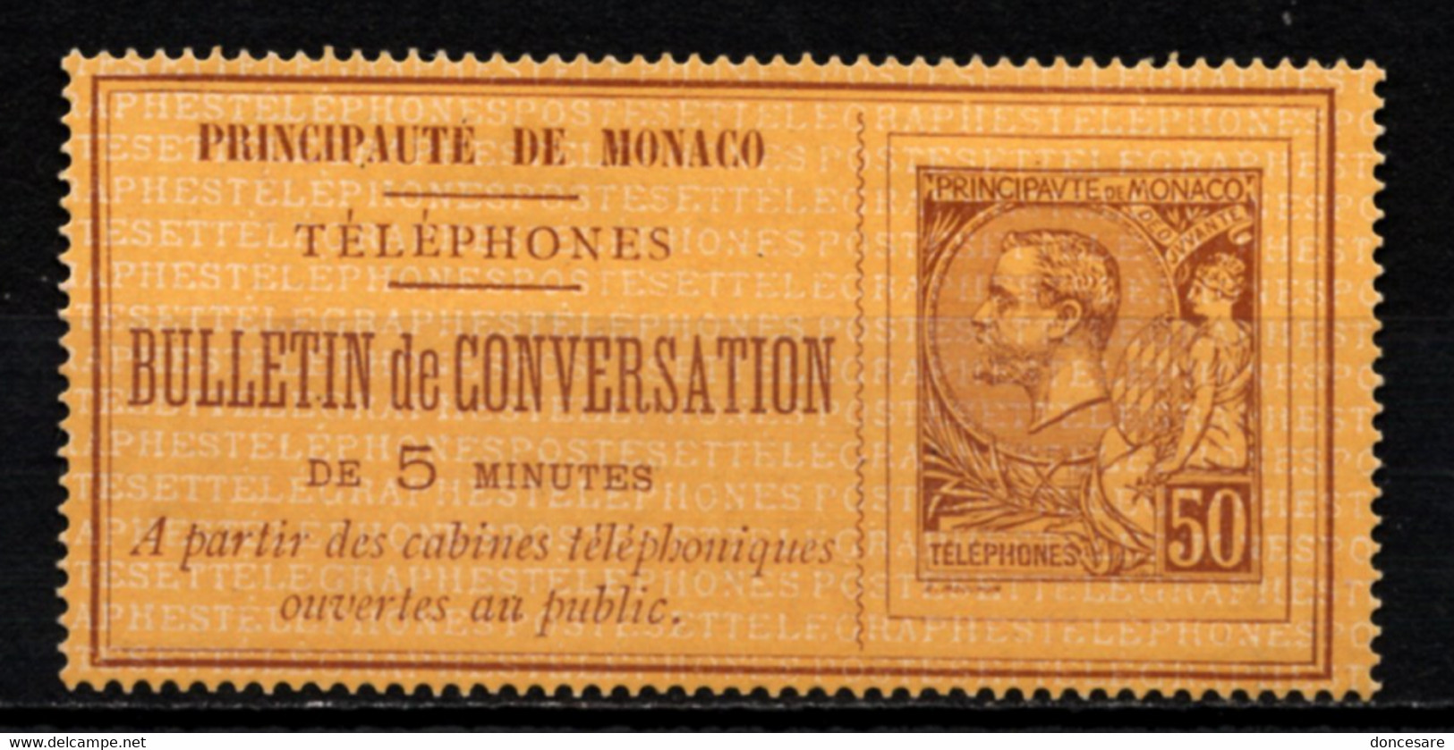 MONACO 1886 / TELEPHONE -  Y.T. N° 1  -  NEUF* - Telefoonzegels