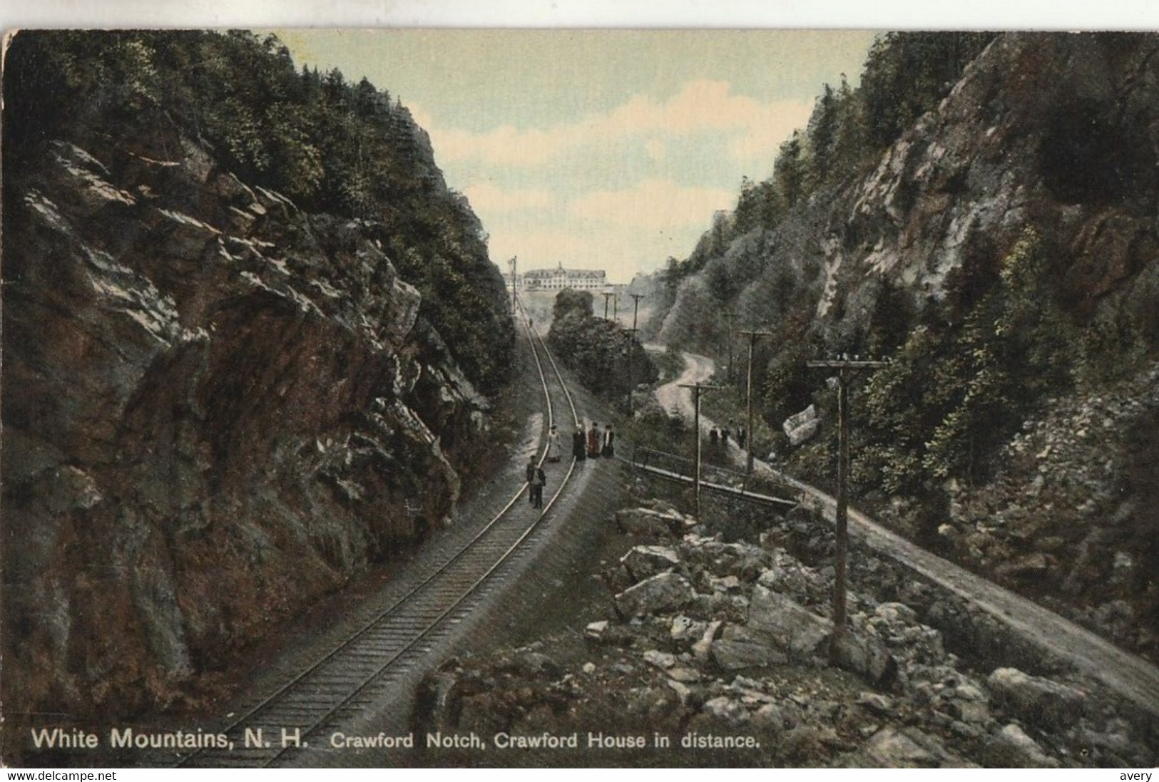 White Mountains New Hampshire, Crawford Notch, Crawford House In Distance - White Mountains