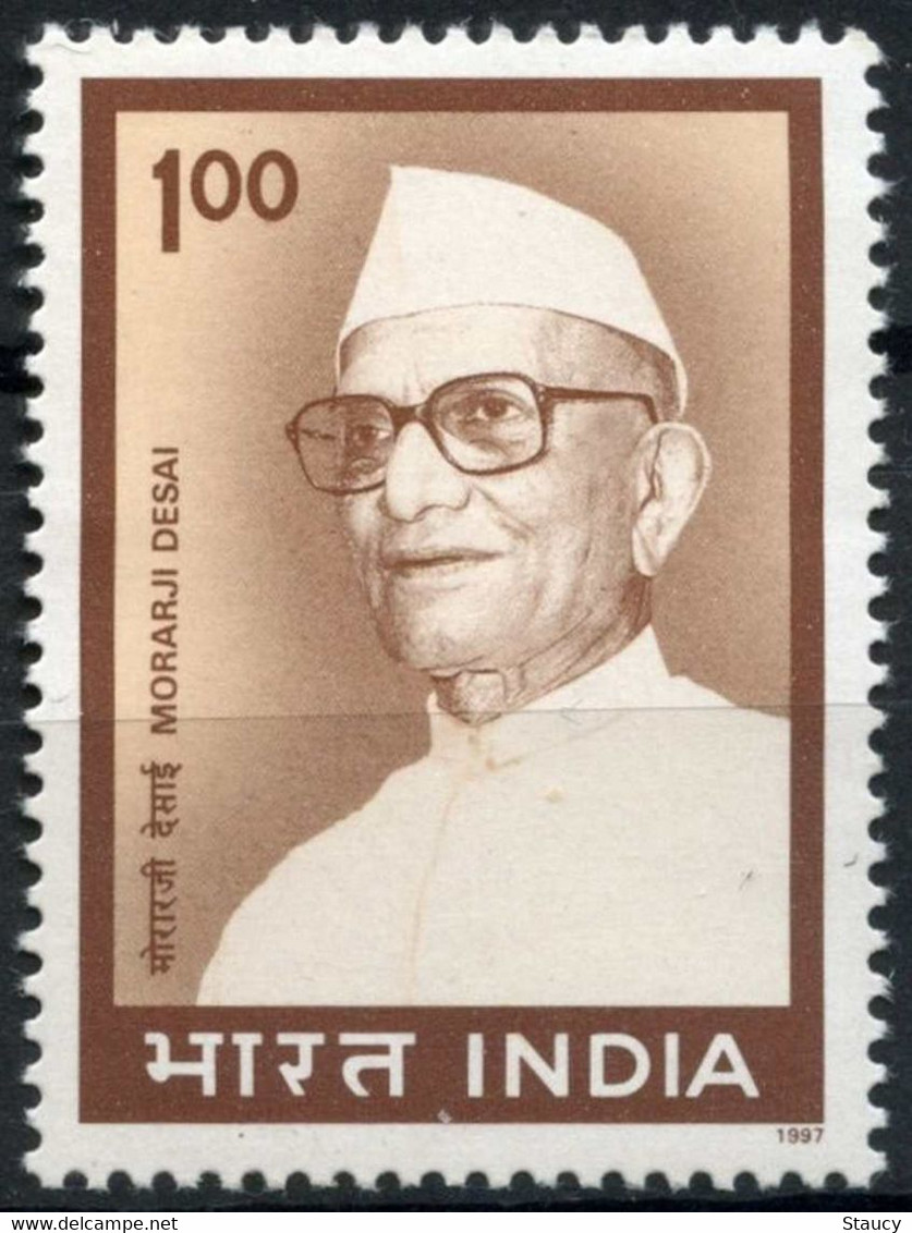 INDIA 1997 Morarji Desai 1v Stamp (SG#1702) MNH - Other & Unclassified