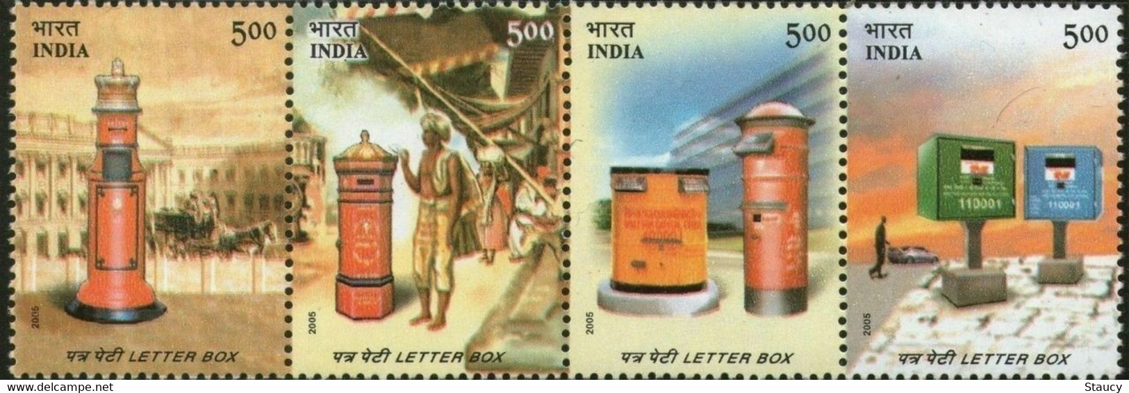 INDIA 2005 LETTER BOX 4v SET MNH, P.O Fresh & Fine - Otros & Sin Clasificación