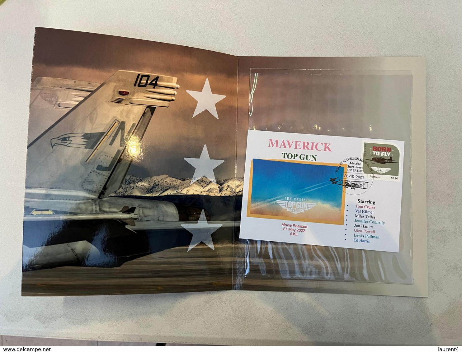 (folder 15-12-2022) Australia Post - TOP GUN  Maverick (new Movie) (with 1 Cover) Postmarked 26 October 2021 - Presentation Packs