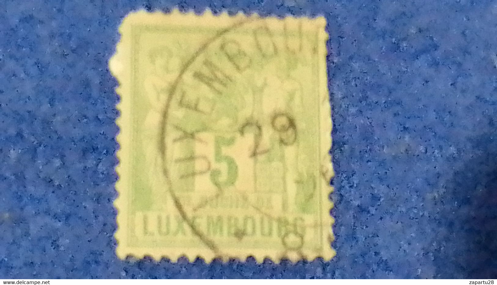 LÜKSEMBURG-1882 5C. DEFİNETİVE ISSUE   DAMGALI - 1882 Allegory