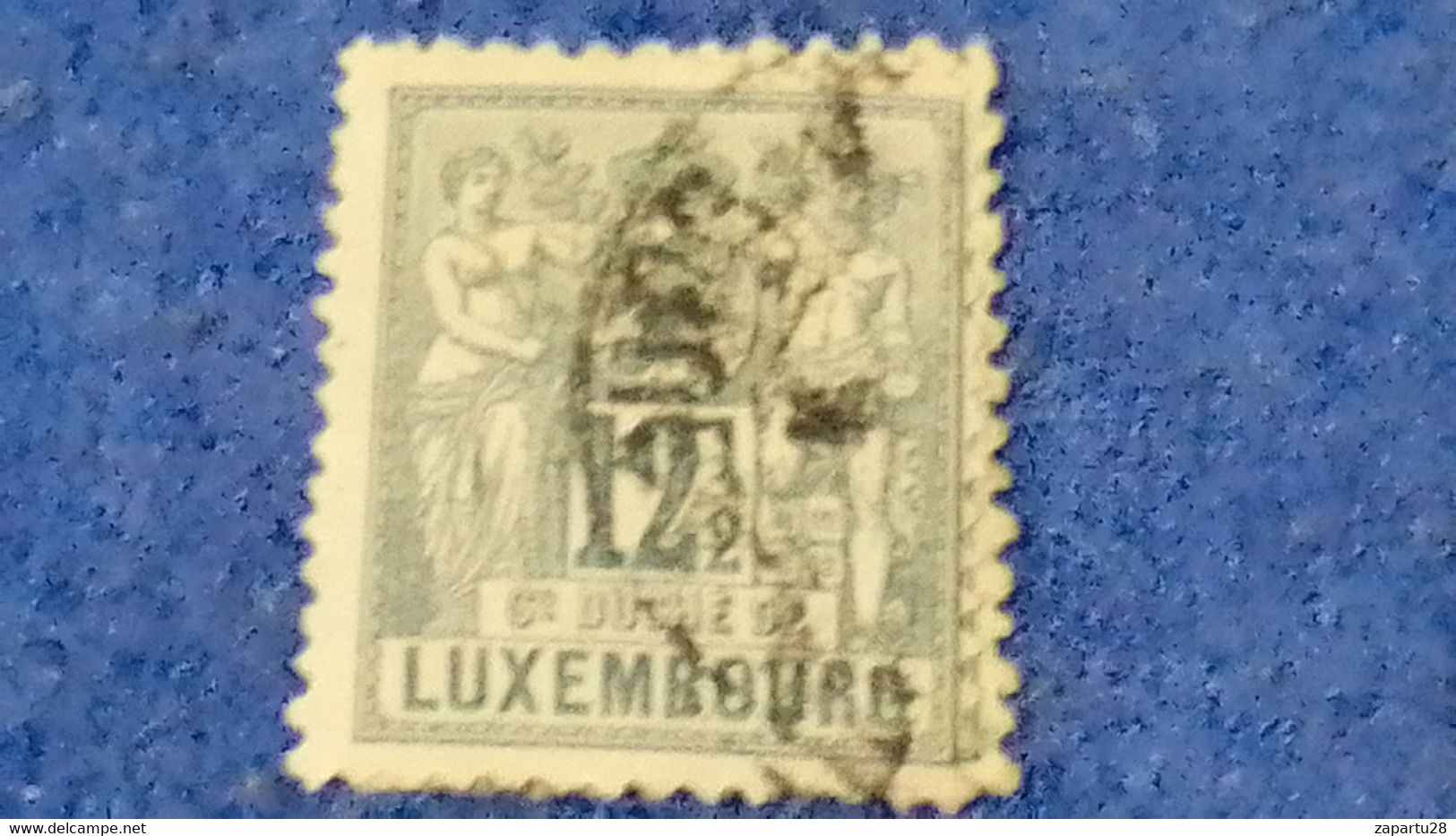 LÜKSEMBURG-1882 12.50C. DEFİNETİVE ISSUE   DAMGALI - 1882 Allegorie