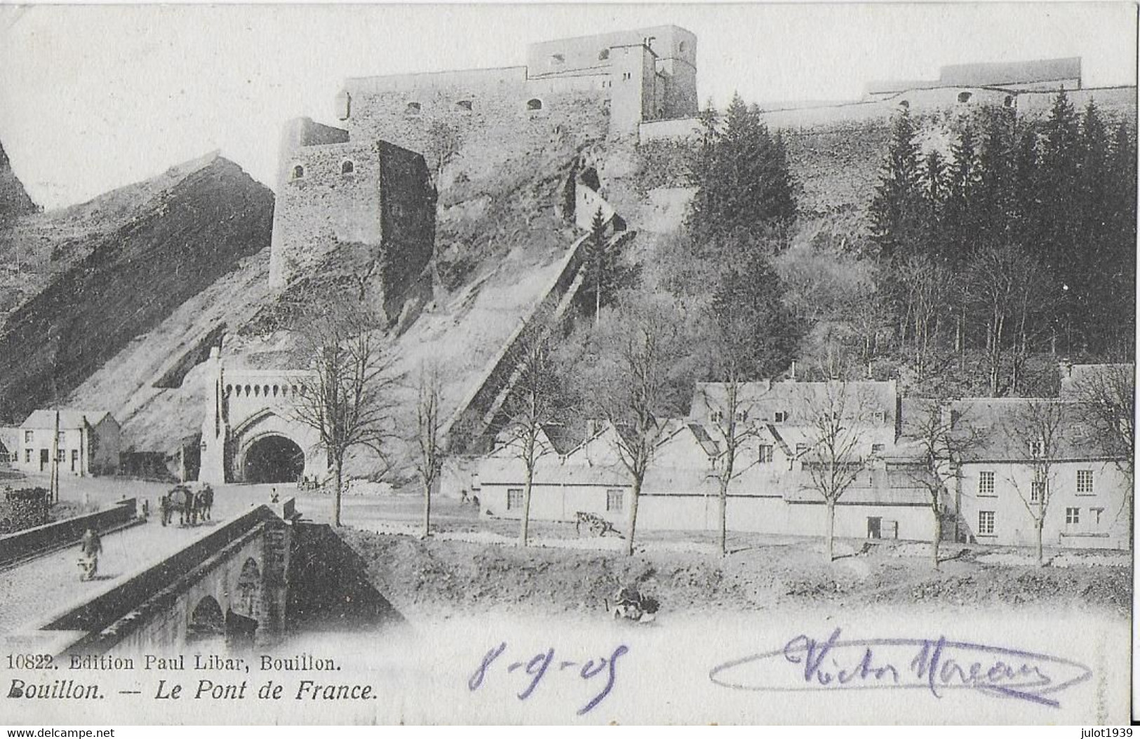 AA+.....BOUILLON ..-- PONT De FRANCE . DVD 10822 . Poste De DOUANE . ATTELAGE . USINES DEVILLEZ . Vverso . - Bouillon