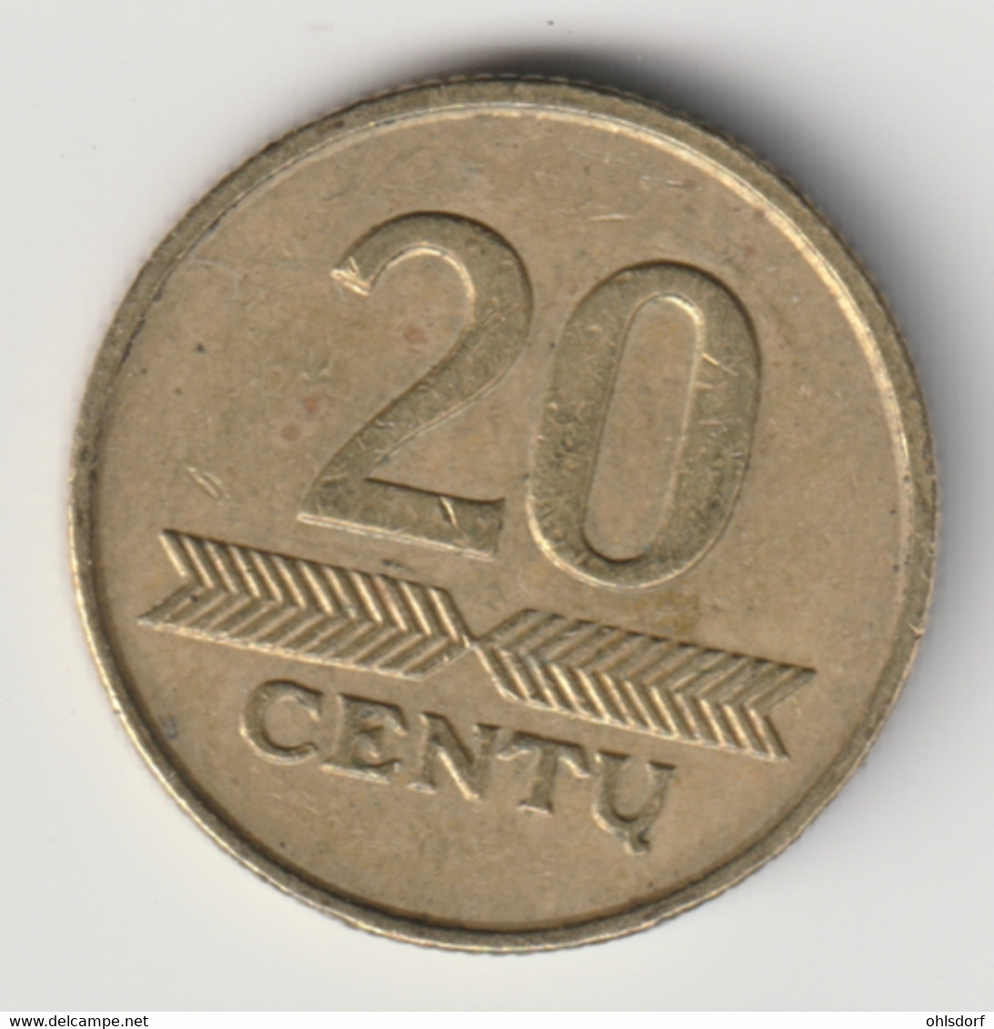 LIETUVA 2007: 20 Centu, KM 107 - Lituanie