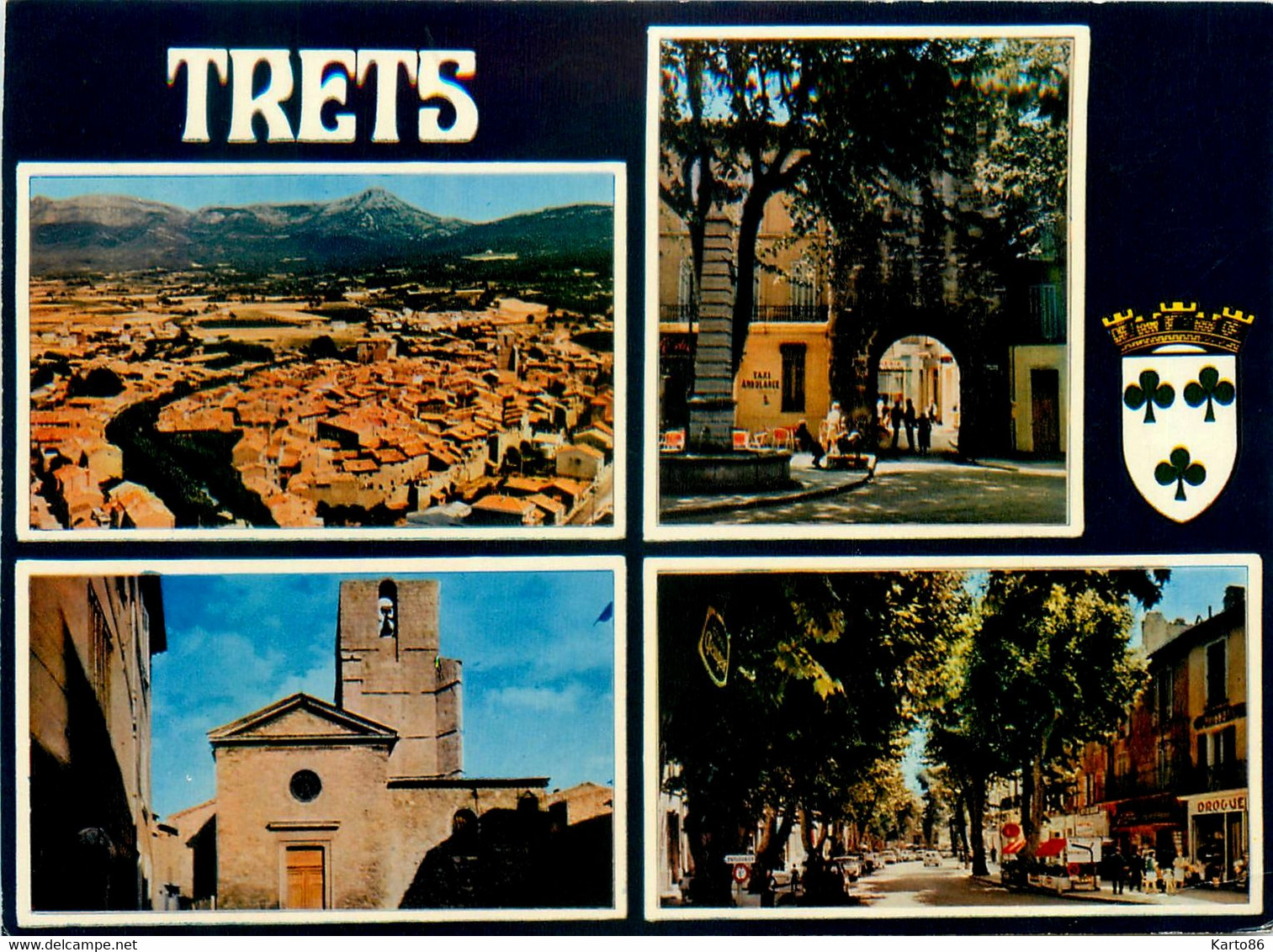 Trets * Vue Générale Et Souvenir Du Village * Cp 4 Vues - Trets