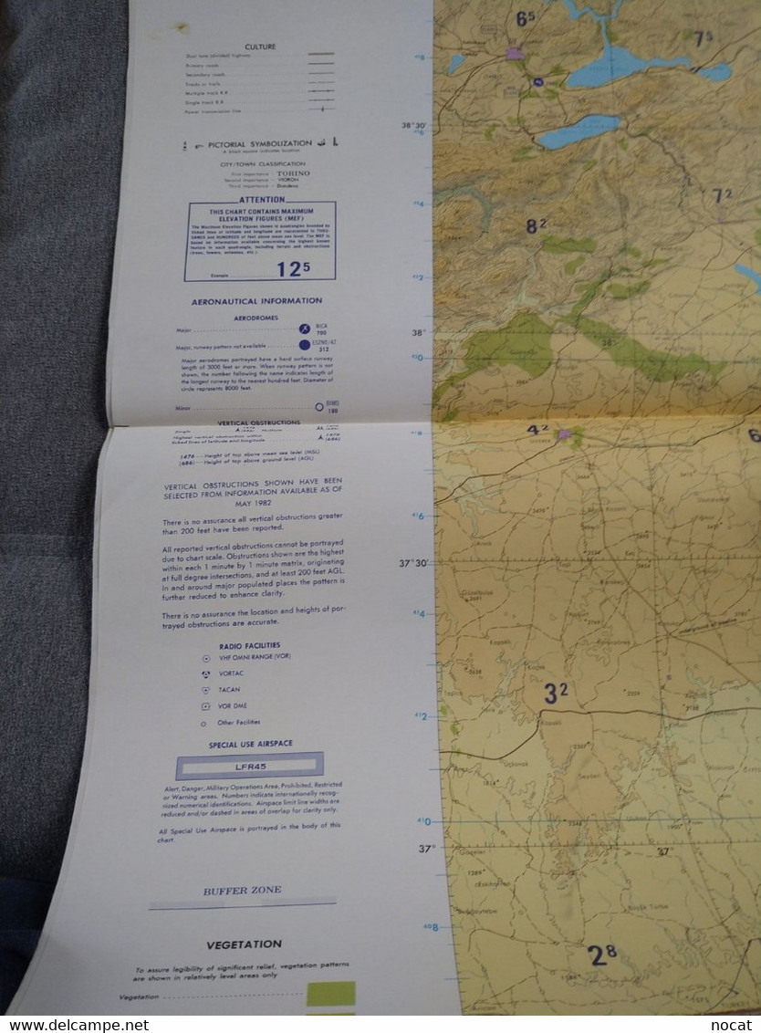 Carte TPC G-4B Iran Iraq Syria Syrie Turquie Turkey USSR 1/500 000 Defense Mapping Agency Aerospace Center 1966 - Cartes Topographiques