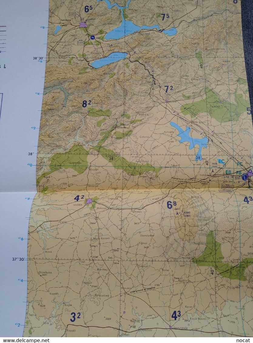 Carte TPC G-4B Iran Iraq Syria Syrie Turquie Turkey USSR 1/500 000 Defense Mapping Agency Aerospace Center 1966 - Cartes Topographiques