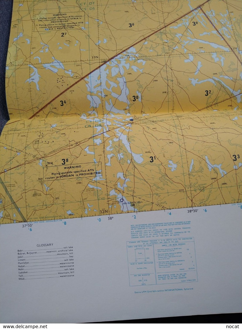 Carte TPC G-4D Cyprus Iraq Israel Jordan  Arabie Saoudite Syrie Liban Turquie1/500 000 Defense United Kingdom 1981 - Cartes Topographiques
