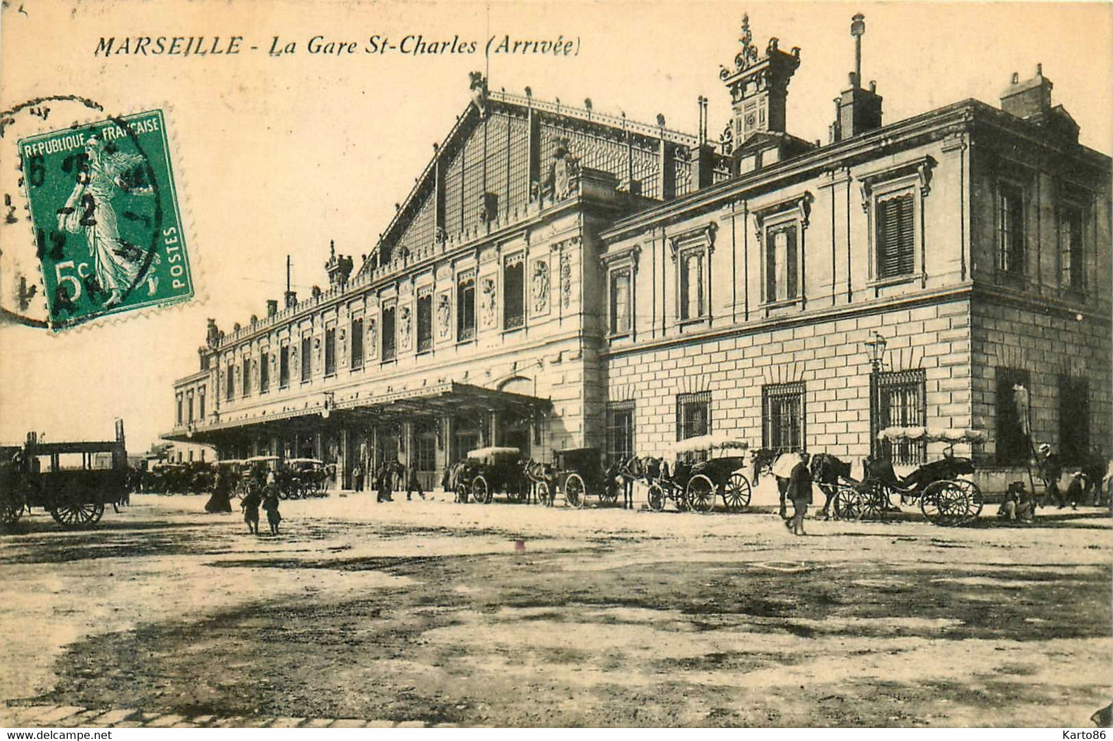 Marseille * La Gare St Charles , Arrivée * Attelage - Quartier De La Gare, Belle De Mai, Plombières