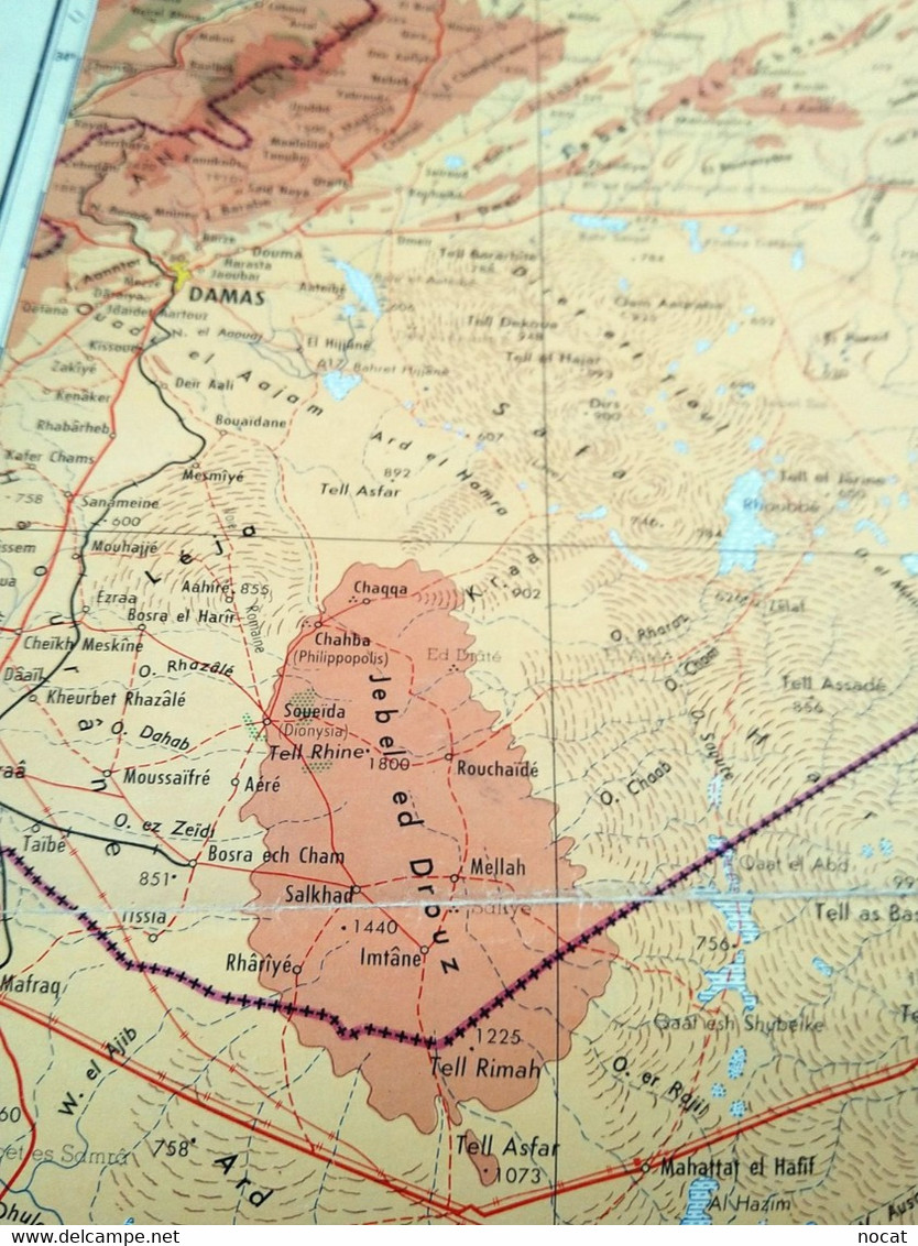 Carte 1/1 000 000 Mosul Bagdad Najaf DAMAS Antakya Maras Ministère Travaux Publics Et Transports 1959 - Cartes Topographiques