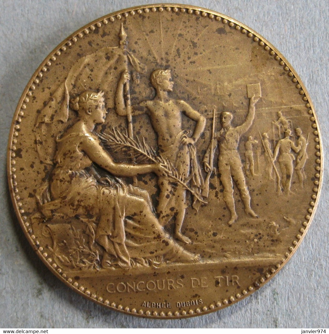 Medaille L’Avenir Société De Tir De Paris, Nu, Par Dubois - Professionnels / De Société