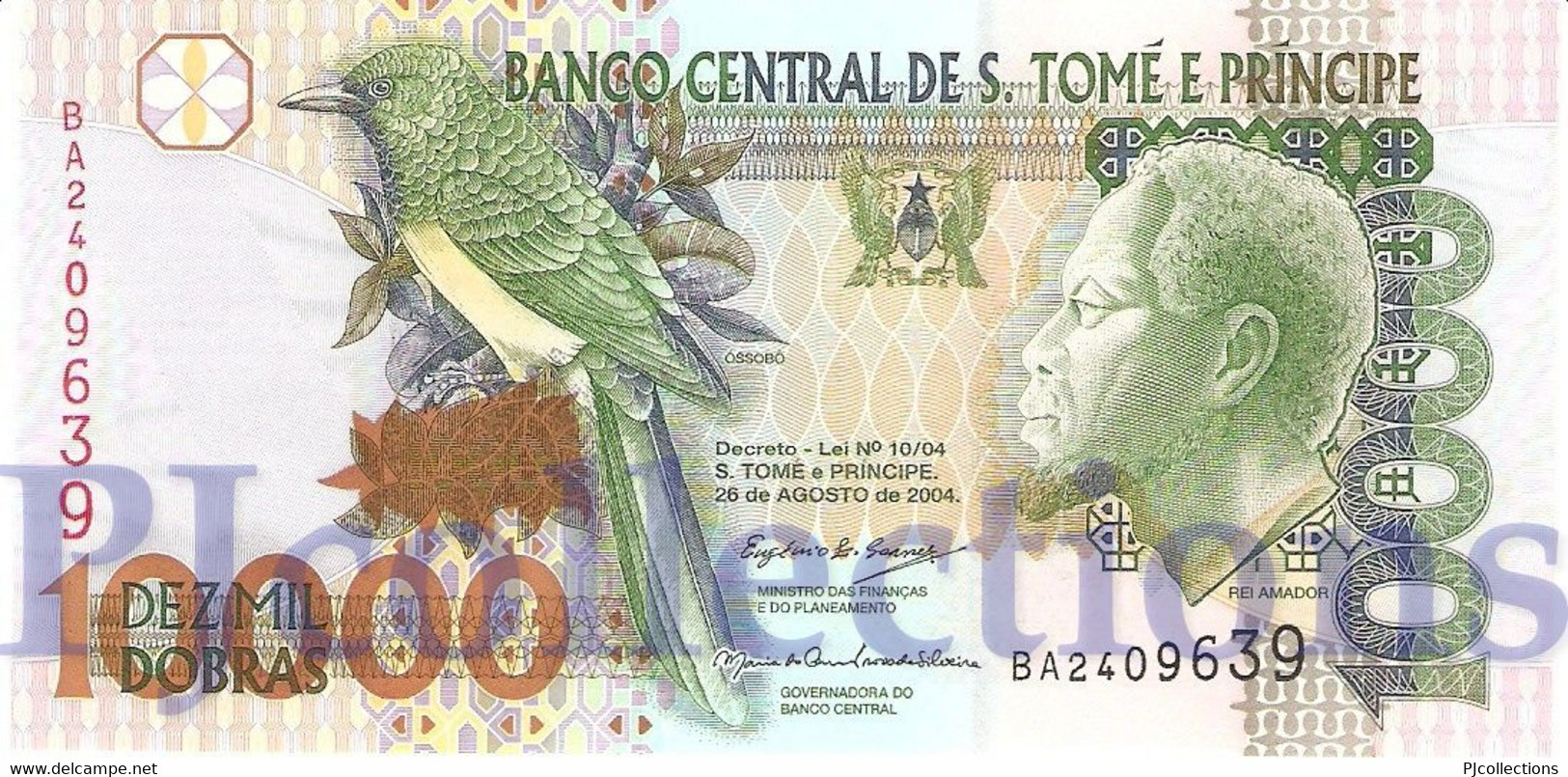 SAINT THOMAS & PRINCE 10000 DOBRAS 2004 PICK 66c UNC - São Tomé U. Príncipe