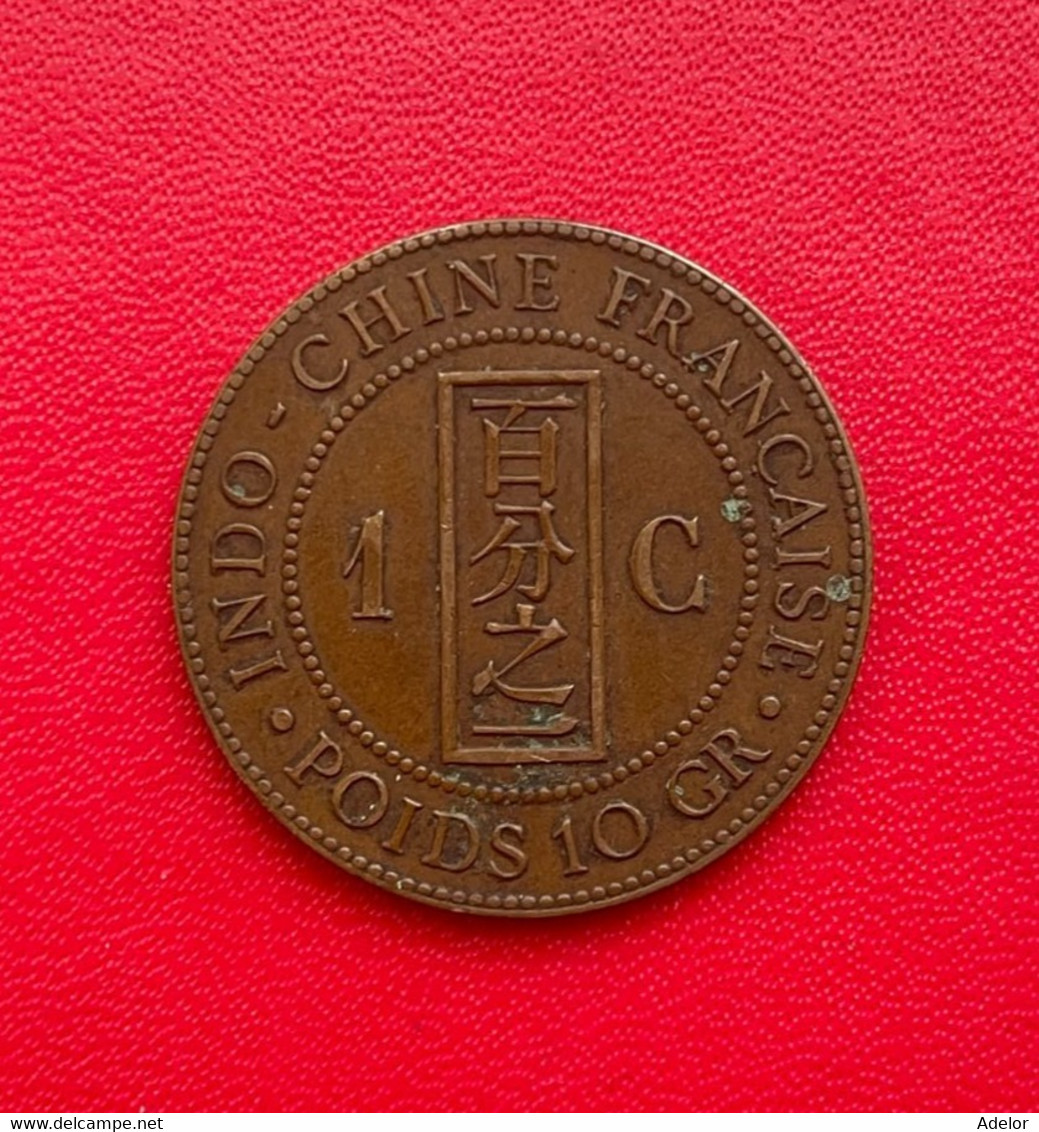 Belle Monnaie De 1 C Indo-Chine Française 1892 A. Etat TTB - Cochinchina