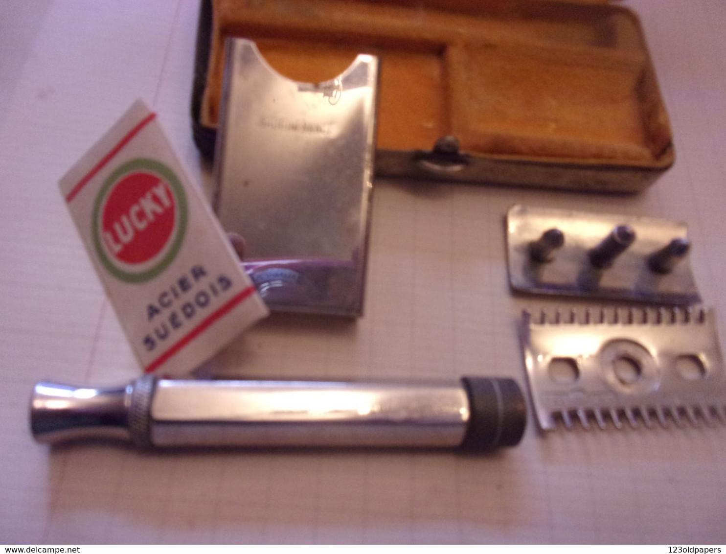 ️  ANCIENNE BOITE LE COQ RASOIR MADE FRANCE RAZOR SHEERMES RASIER SAFETY RASOR - Scheermesjes