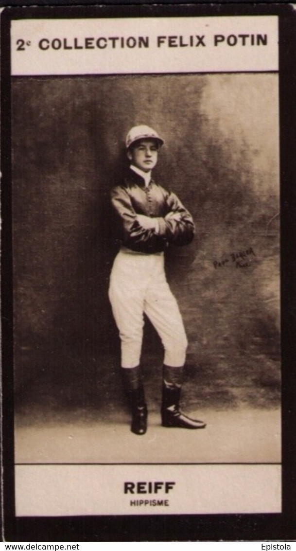 ►  John William Reiff  - Jockey Américain Né à Chicago  - 2ème Collection Photo Felix POTIN 1908 - Félix Potin