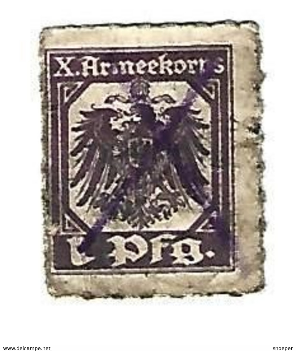 *germany Kriegsgefangenen Lager Huddestorf  X Armeekorps 1pfennig     05.10 - Andere & Zonder Classificatie