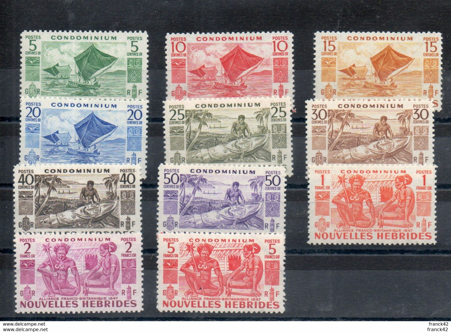 Nouvelles Hebrides. Série Courante 1953. Légende Française - Unused Stamps