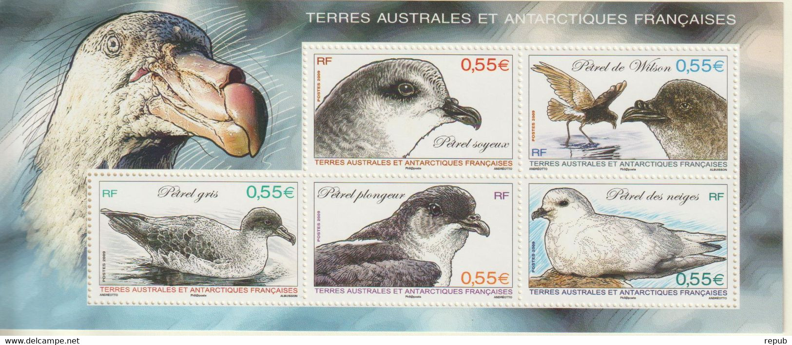 TAAF 2009 Oiseaux Pétrels BF 22 ** MNH - Blocks & Sheetlets