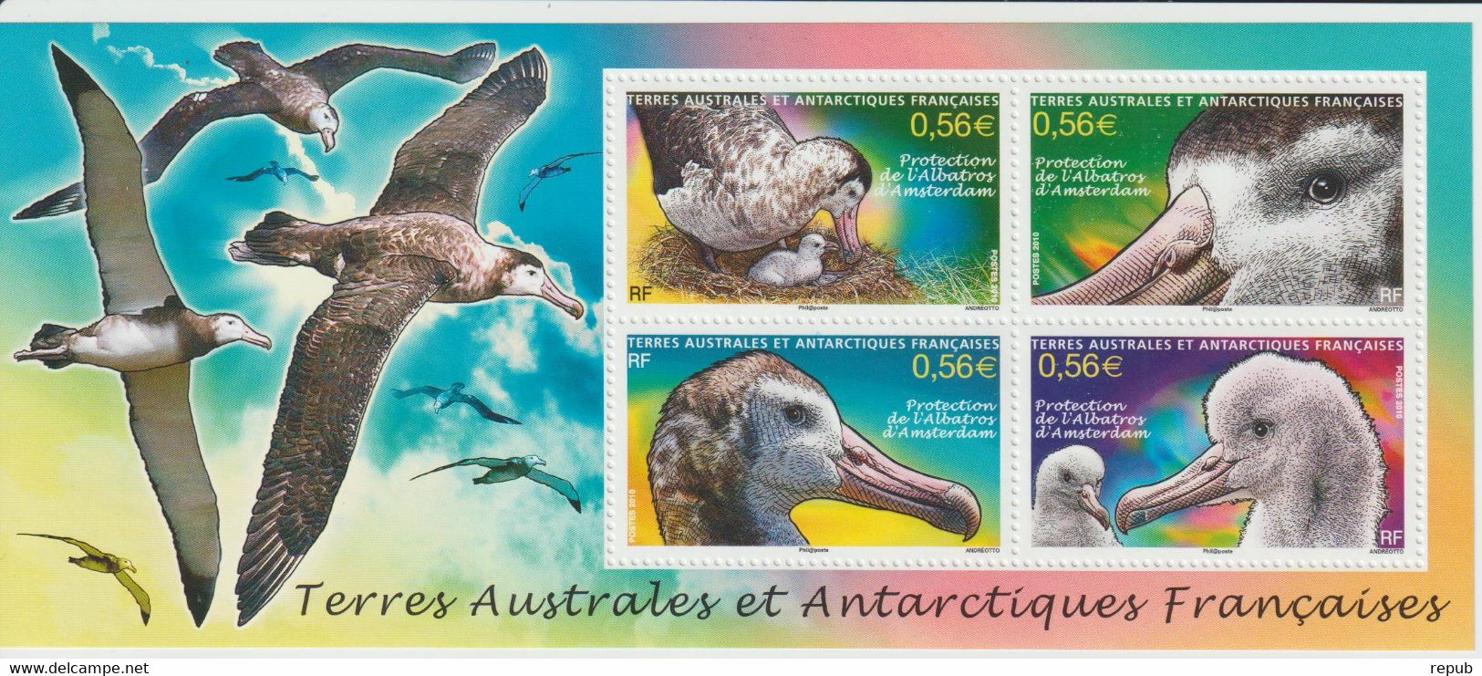 TAAF 2010 Oiseaux Albatros BF 24 ** MNH - Blocs-feuillets