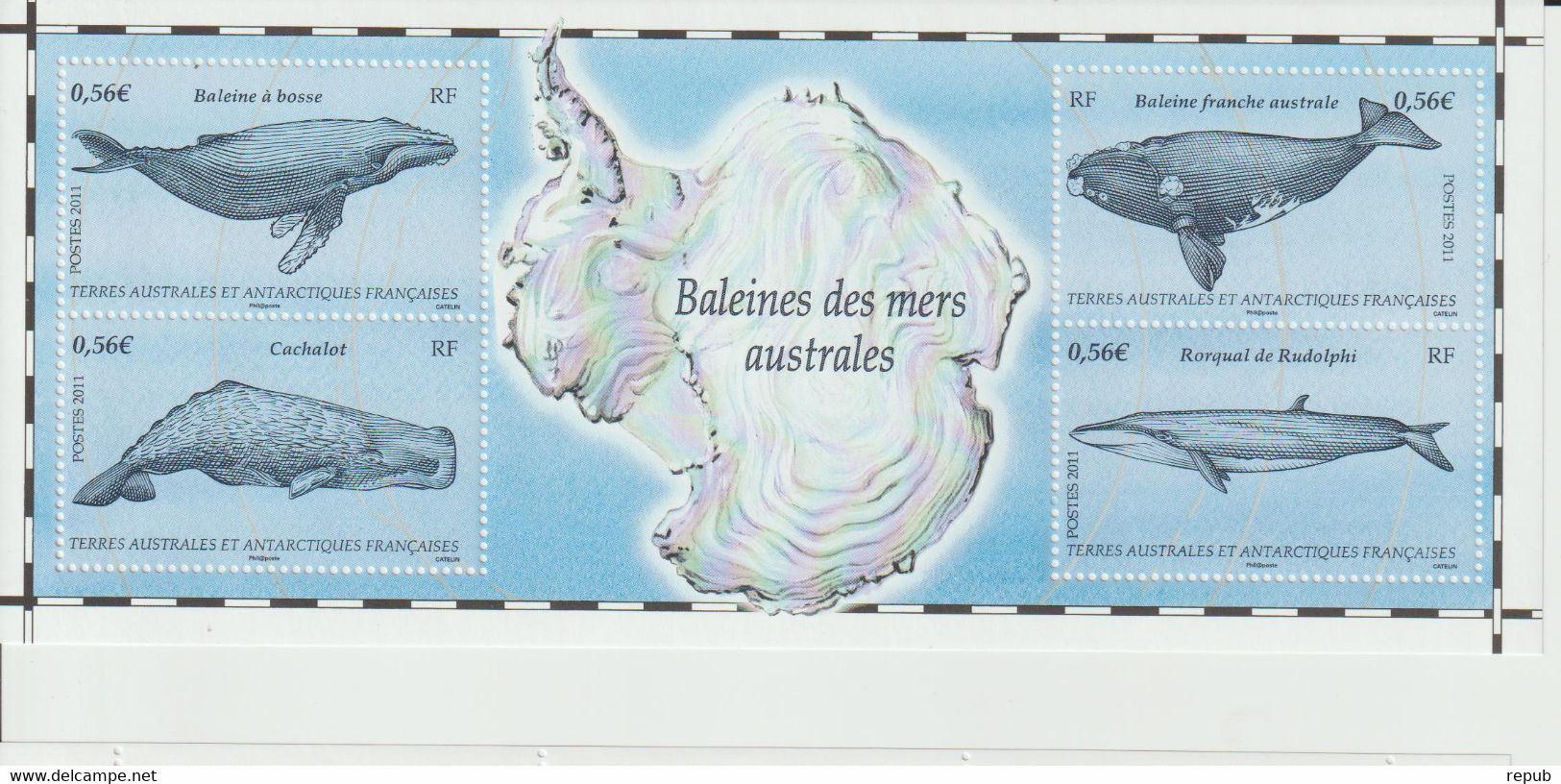 TAAF 2011 Faune Baleines BF 25 ** MNH - Blocs-feuillets