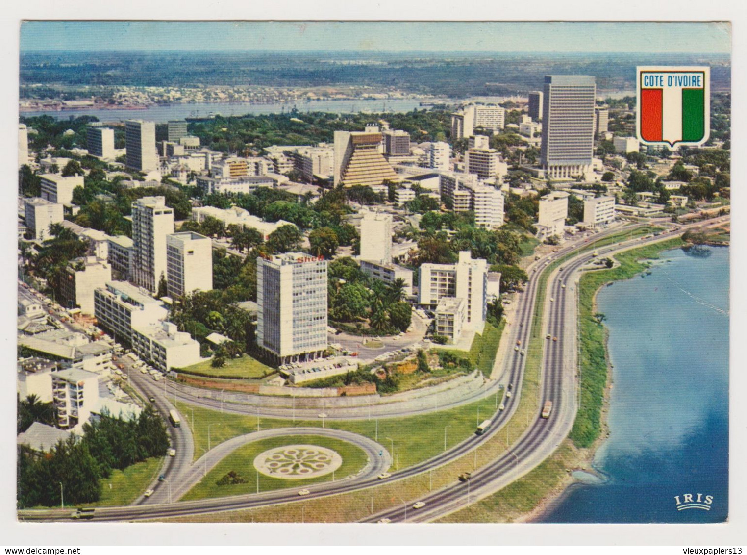 Cpsm Cote D'Ivoire- Abidjan - Vue Aérienne - Agence Ivoirienne Hachette - 1974 - Côte-d'Ivoire