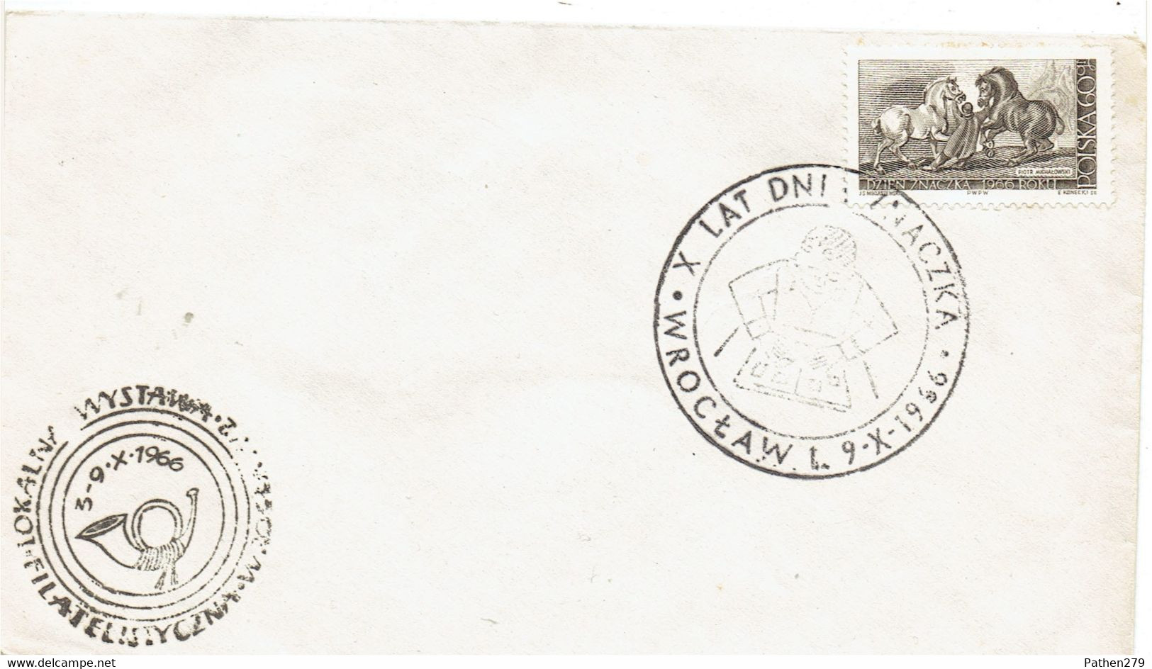 Enveloppe 1er Jour - POLOGNE BASSE-SILESIE WROCLAW - Journée Du Timbre 1966 - Franking Machines (EMA)