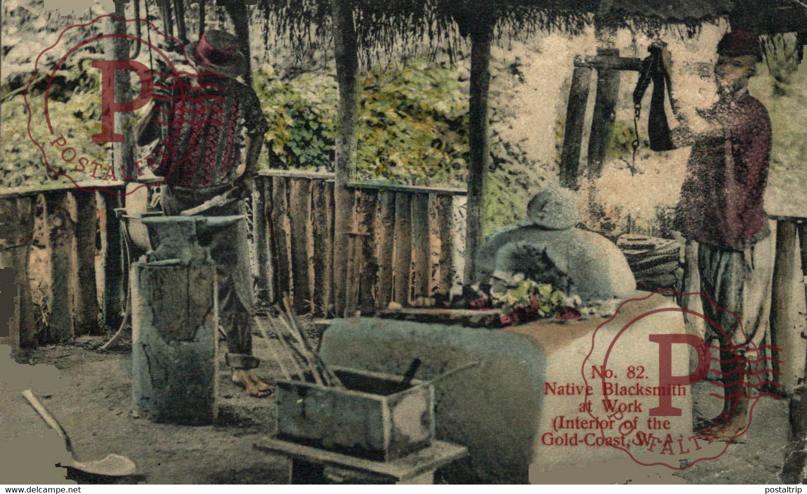 AFRICA. GHANA, Native Blacksmith At Work Interior Of Gold Coast W. A - Ghana - Gold Coast