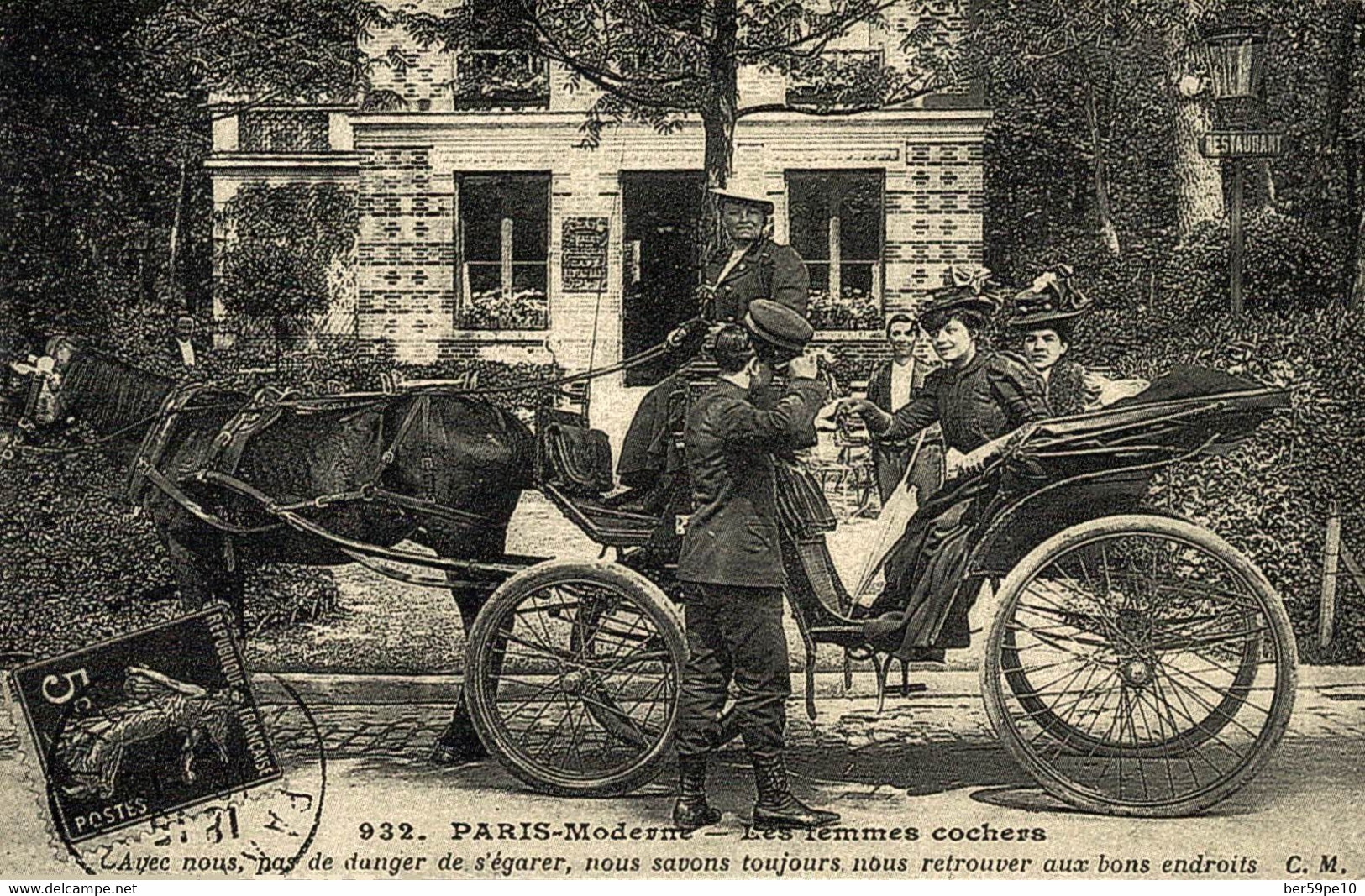 CARTE D'AUTREFOIS TRANSPORTS ET COMMUNICATIONS PARIS-ILE DE FRANCE FOUETTE COCHERE - Ile-de-France