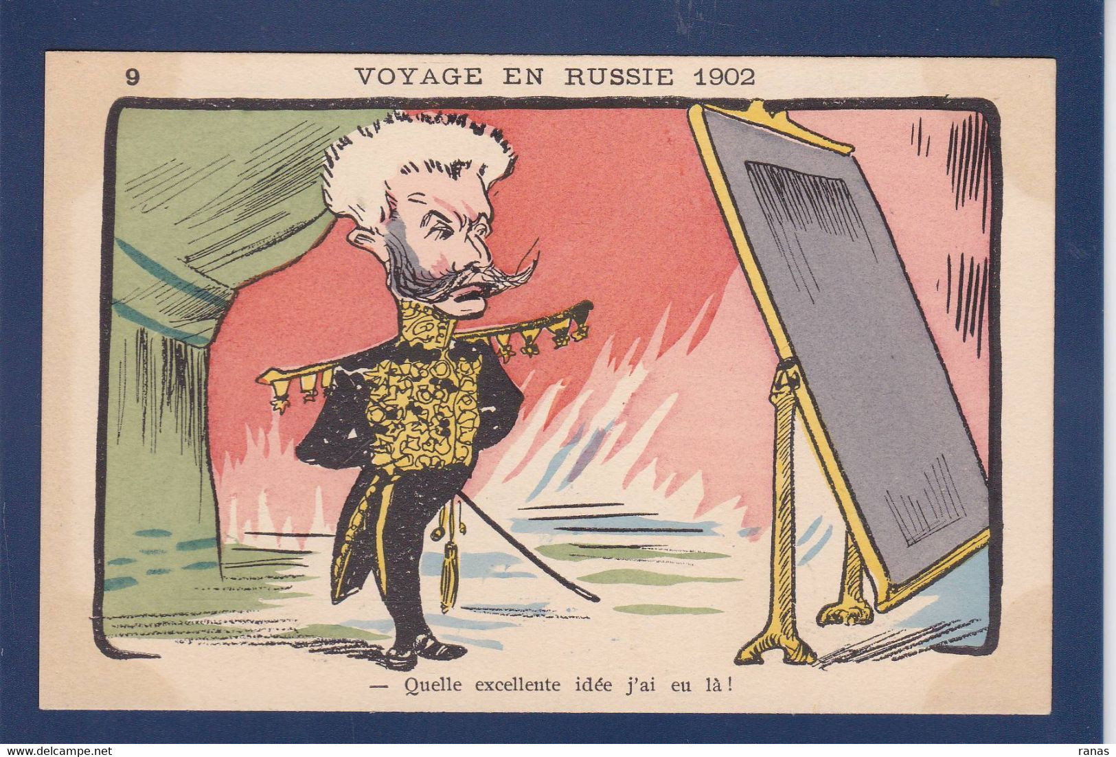 CPA Russie Russia Satirique Caricature Non Circulé Voyage En Russie 1902 - Russia