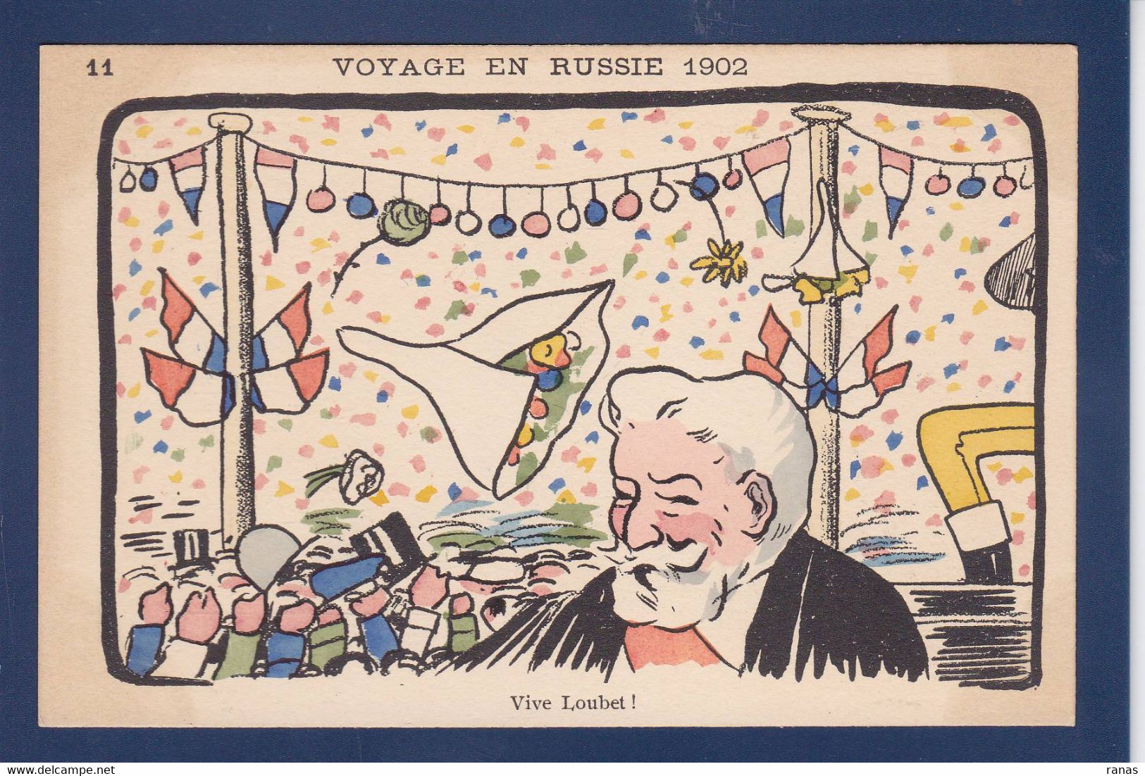 CPA Russie Russia Satirique Caricature Non Circulé Voyage En Russie 1902 Loubet - Russia