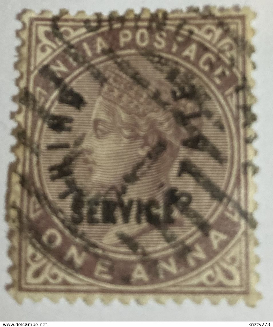 India 1885 Jhind Service Queen Victoria 1 Anna - Used - 1852 District De Scinde
