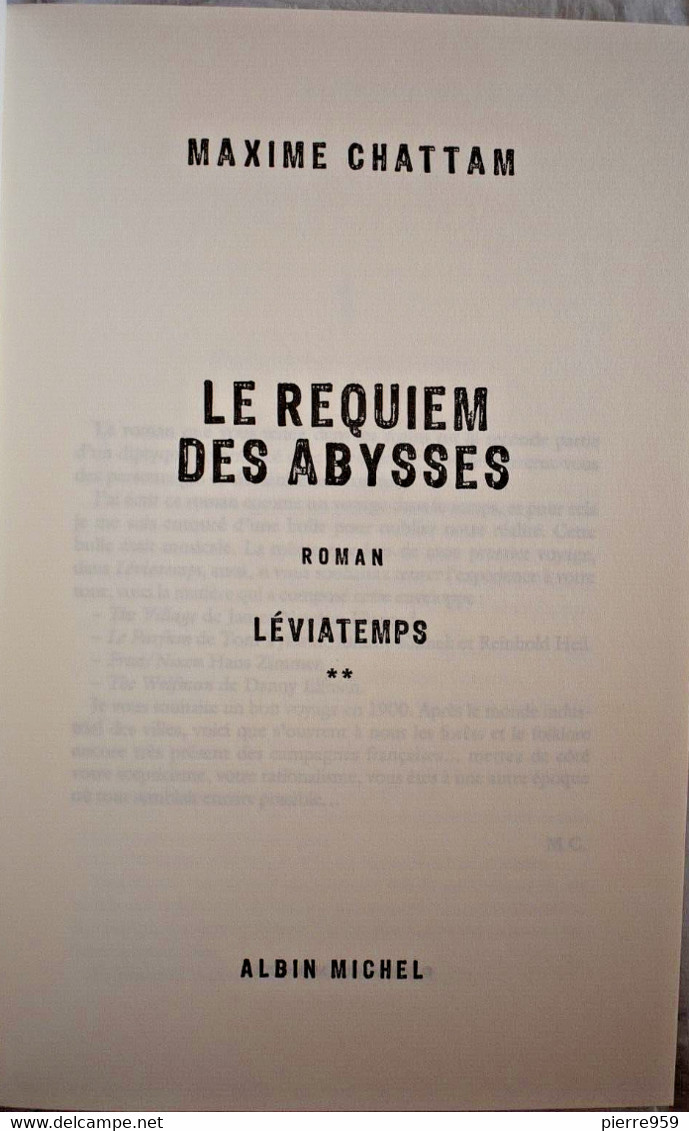 Le Requiem Des Abysses - Maxime Chattam - Roman Noir