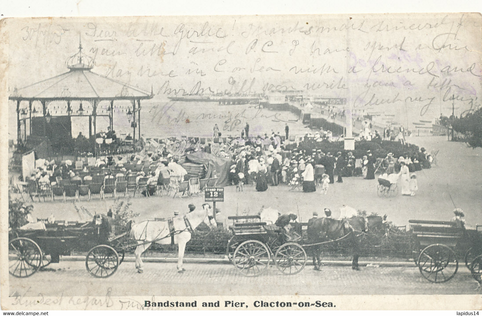 AV 459  C P A. ANGLETERRE   BANDSTAND AND PIER CLACTON ON SEA - Clacton On Sea